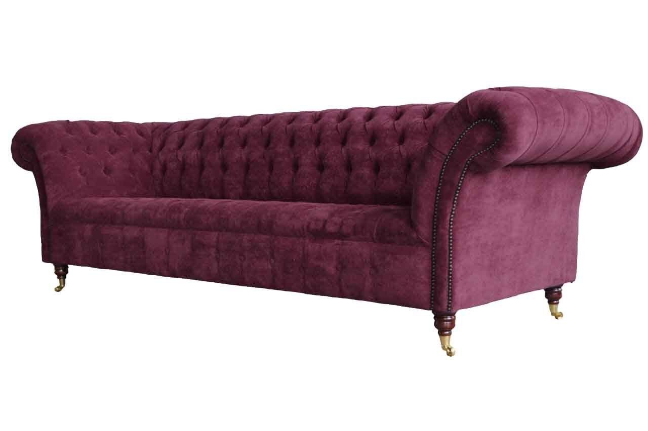 JVmoebel Sofa Chesterfield Design Couch Polster Textil Sofa Couchen 3er Sitzer Neu, Made In Europe