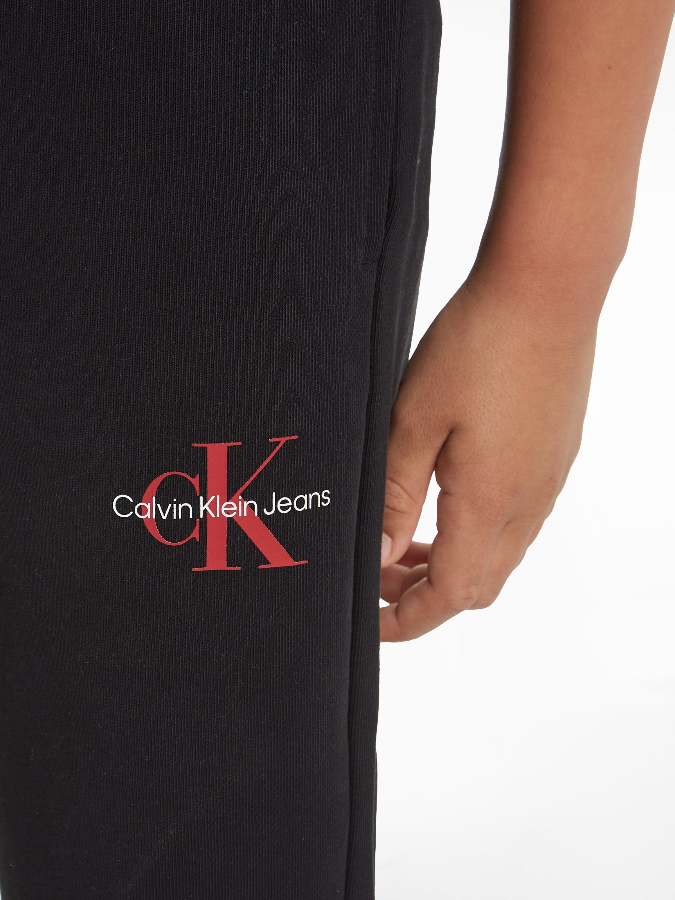 Calvin Klein Jeans Sweathose LOGO MONOGRAM Logo Logodruck / SWEATPANTS mit Black Colored