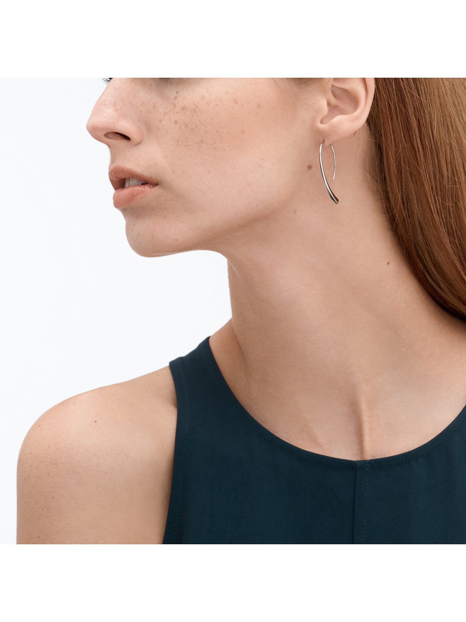 SKAGEN Paar Creolen Skagen Damen-Creolen Edelstahl Glasstein (Paar)