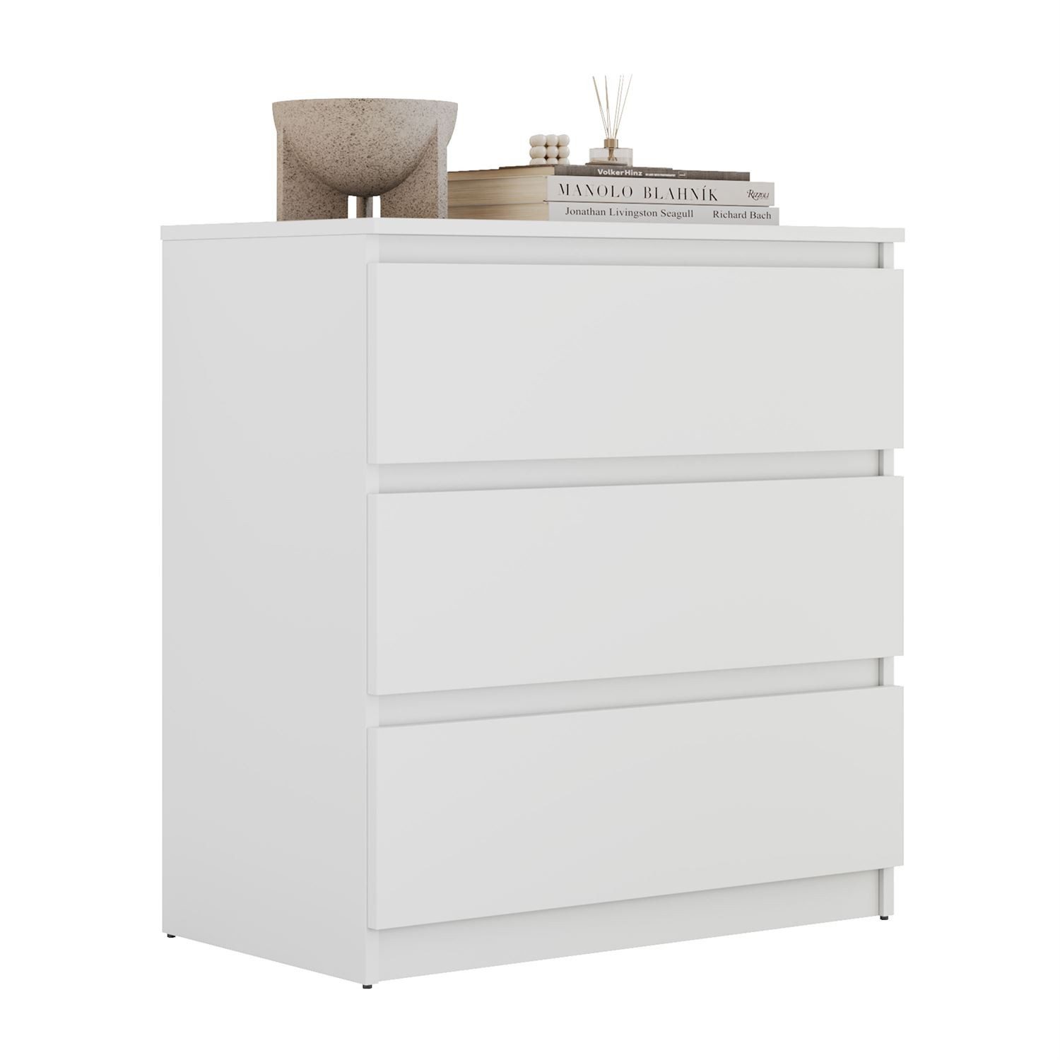 Lookway Kommode HANA M3 mit 3 Schubladen – modernes Design & praktische Aufbewahrung, Breite: 70 cm