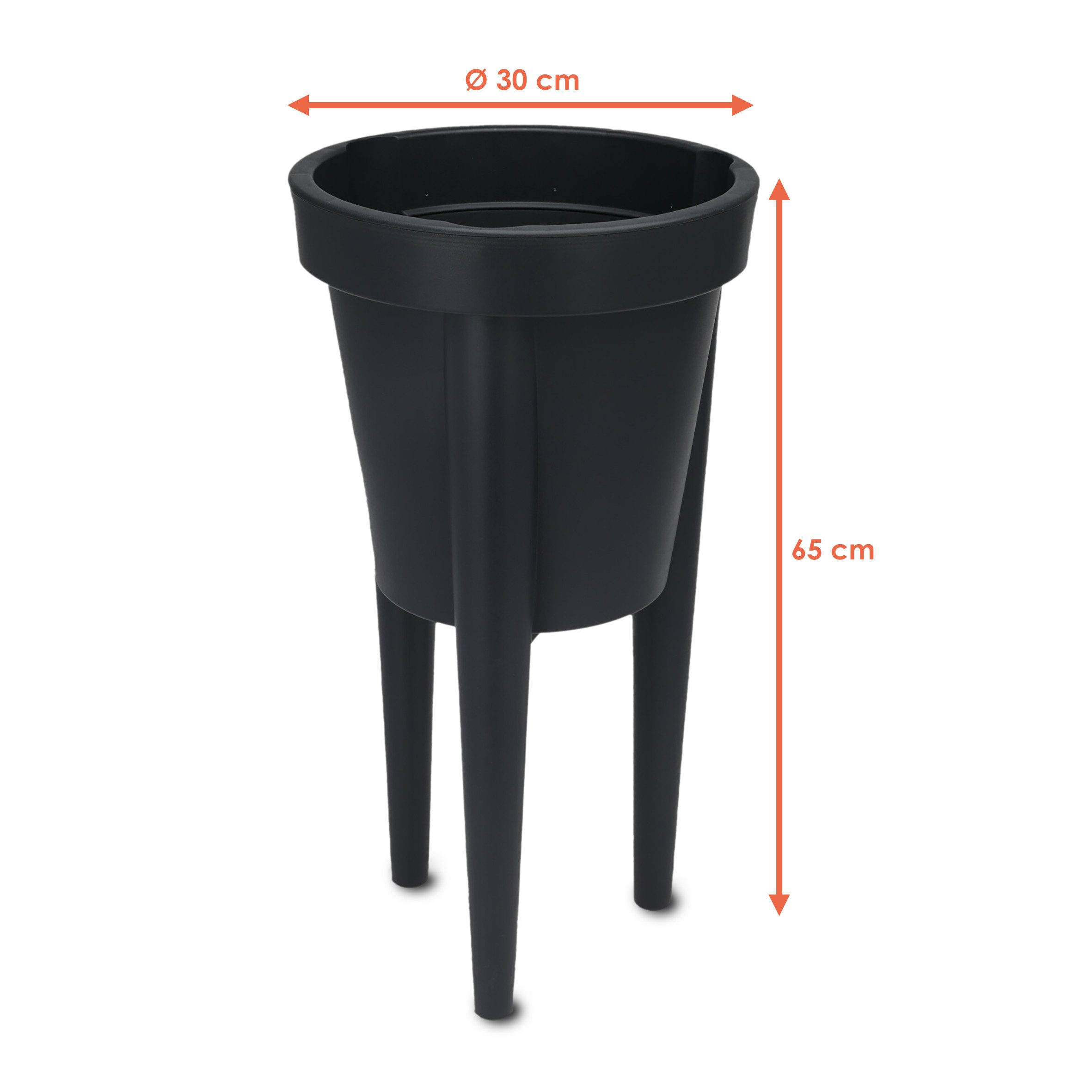 Spetebo Blumentopf Kunststoff Blumentopf rund mit günstig online kaufen