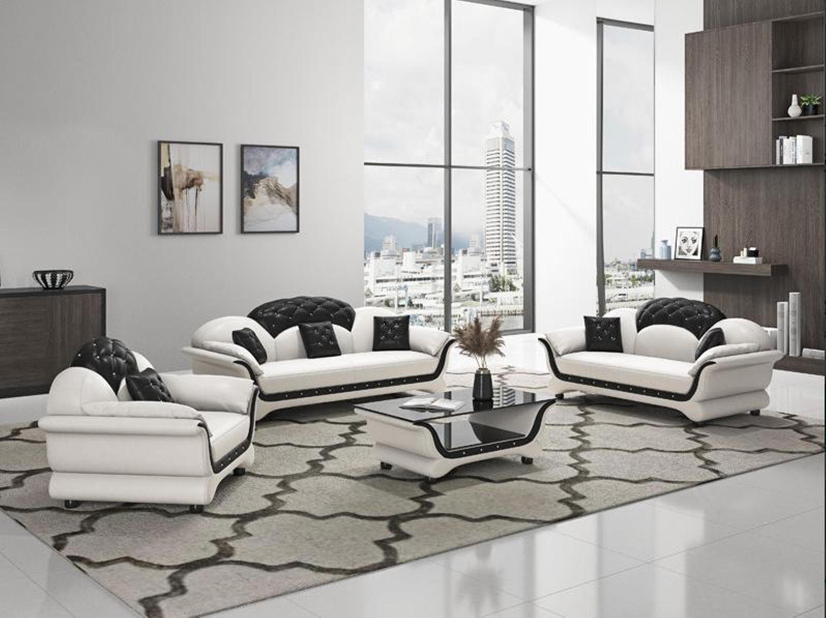JVmoebel Sofa Sofagarnitur 3+2+1 Sitzer Set Design Sofa Polster Couchen, Made in Europe Weiß