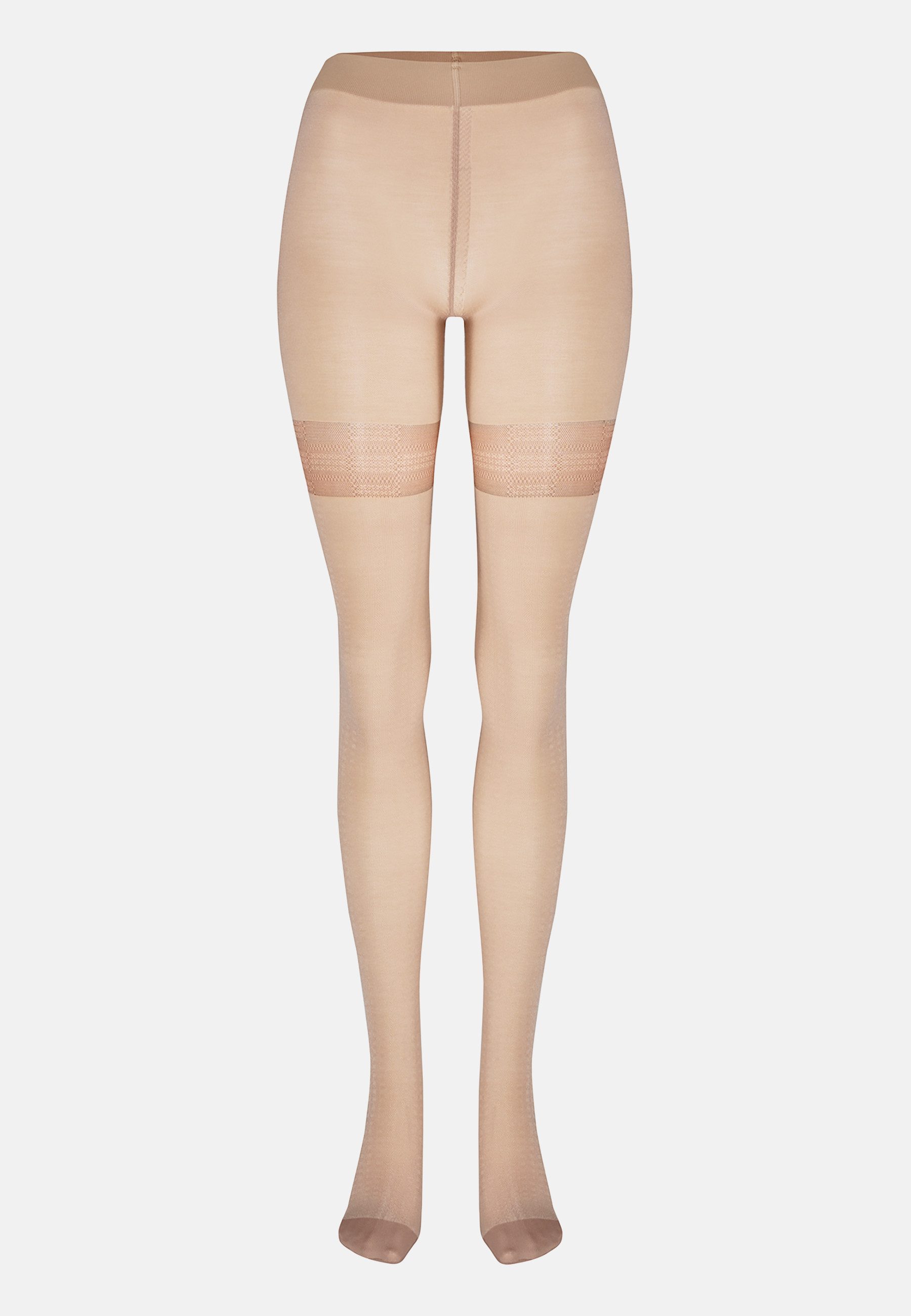 ITEM m6 Feinstrumpfhose Cashmere Hightech-Kompression, leichte Beine, Goldband, modellierte Silhouette