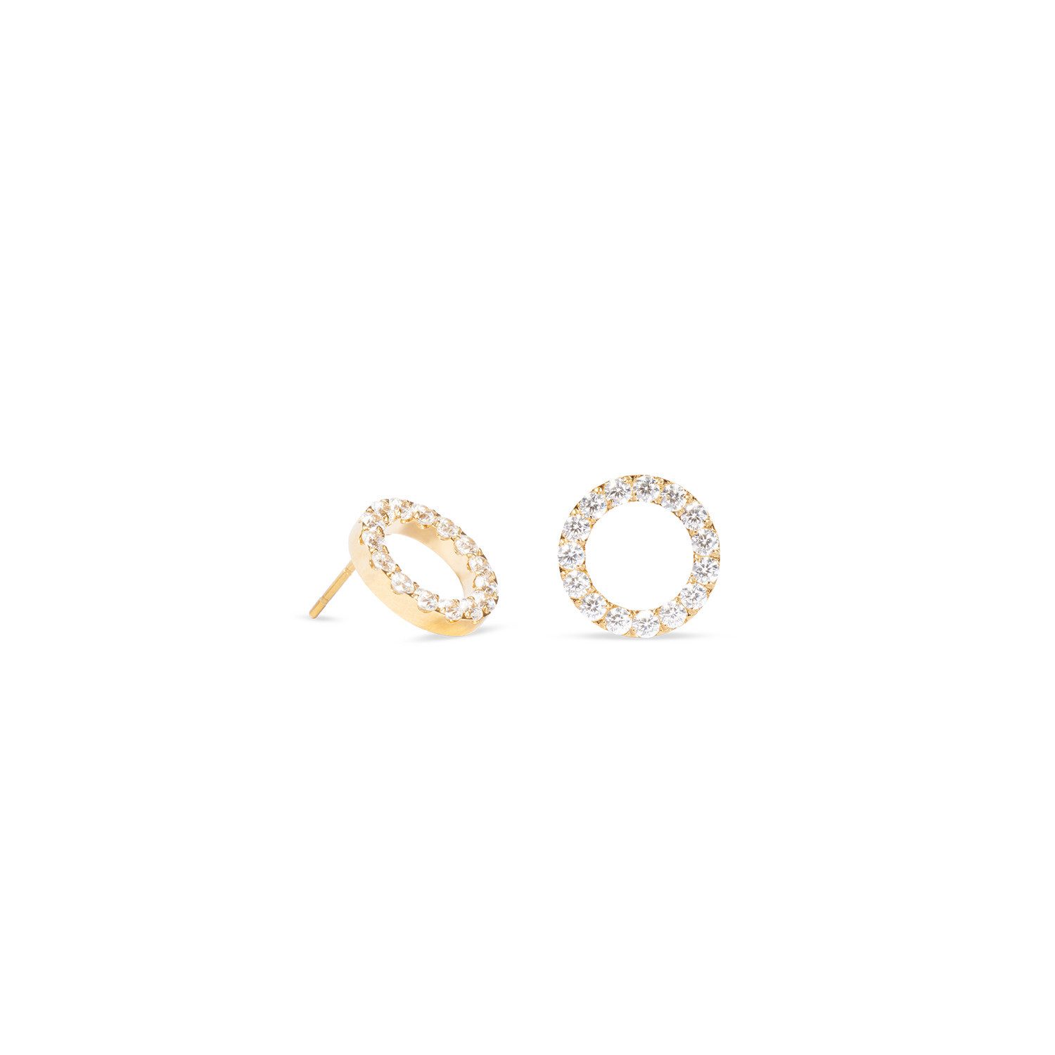 Paar Ohrstecker Schmuck Geschenk Edelstahl Ohrringe Sparkling Circle Würfelkette