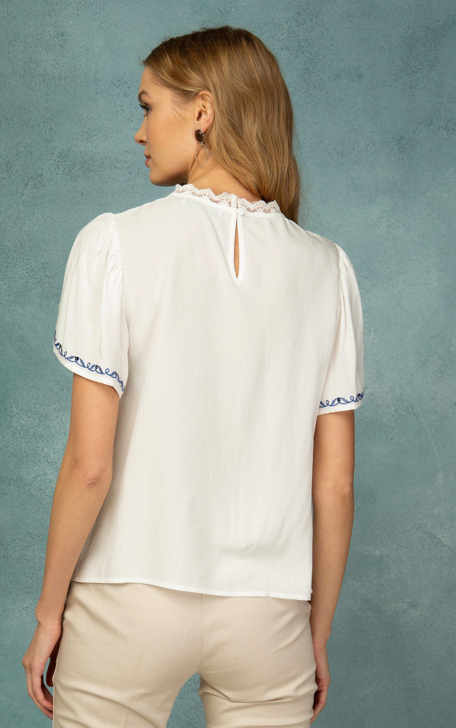 Passioni Tunika Sommer Tunika mit blauer günstig online kaufen