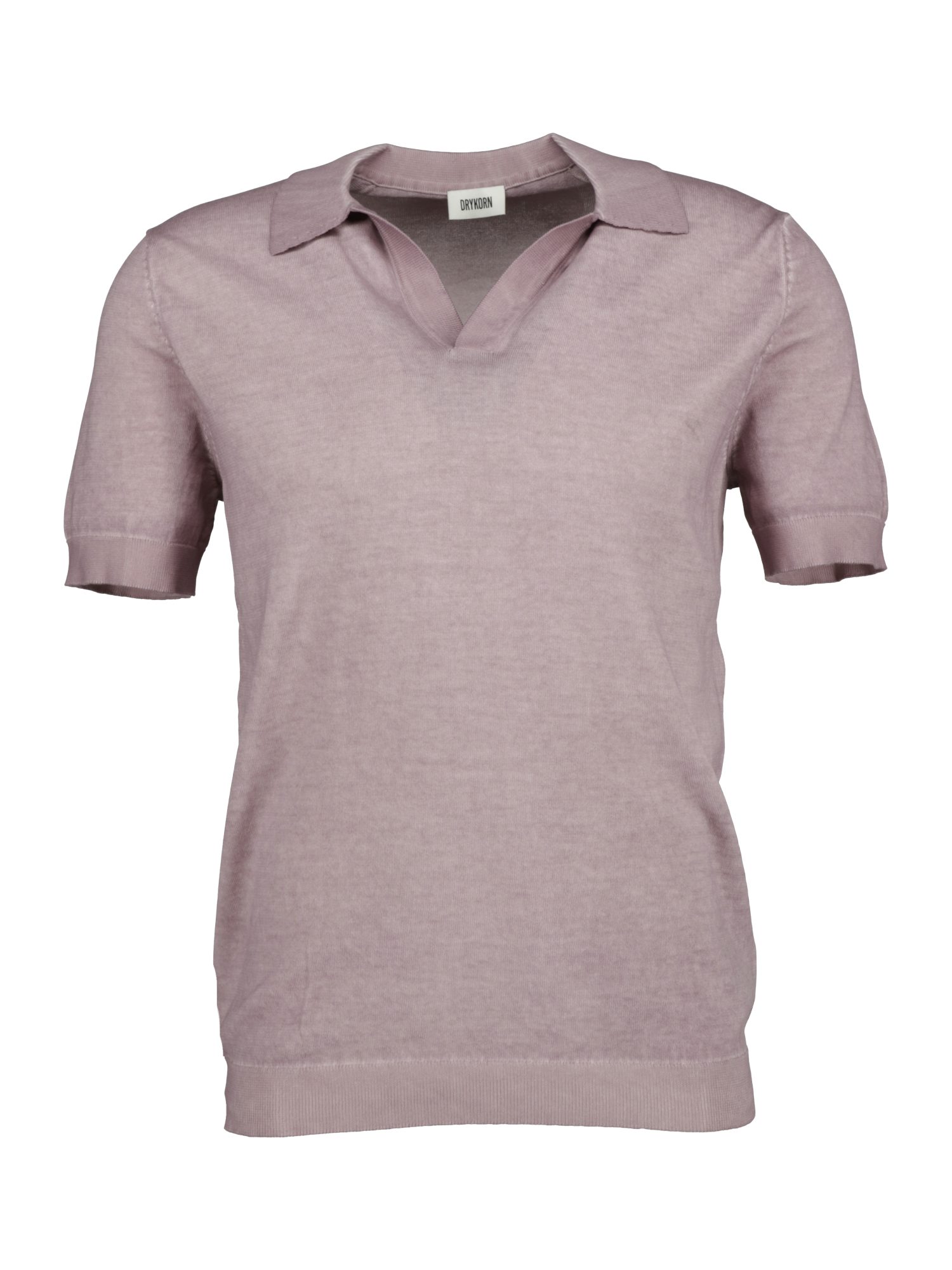 Drykorn Strickpullover lila,Casual,Baumwolle,Unifarben,Polokragen,Kurz,Regular Fit