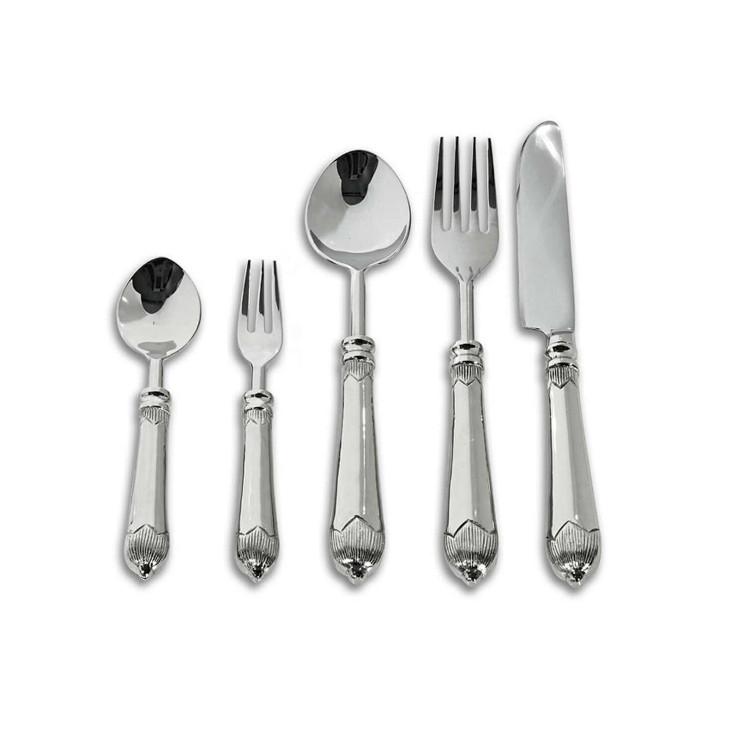 Mirabeau Besteck-Set Besteck Gasharba silber, Edelstahl, Griff: Messing
