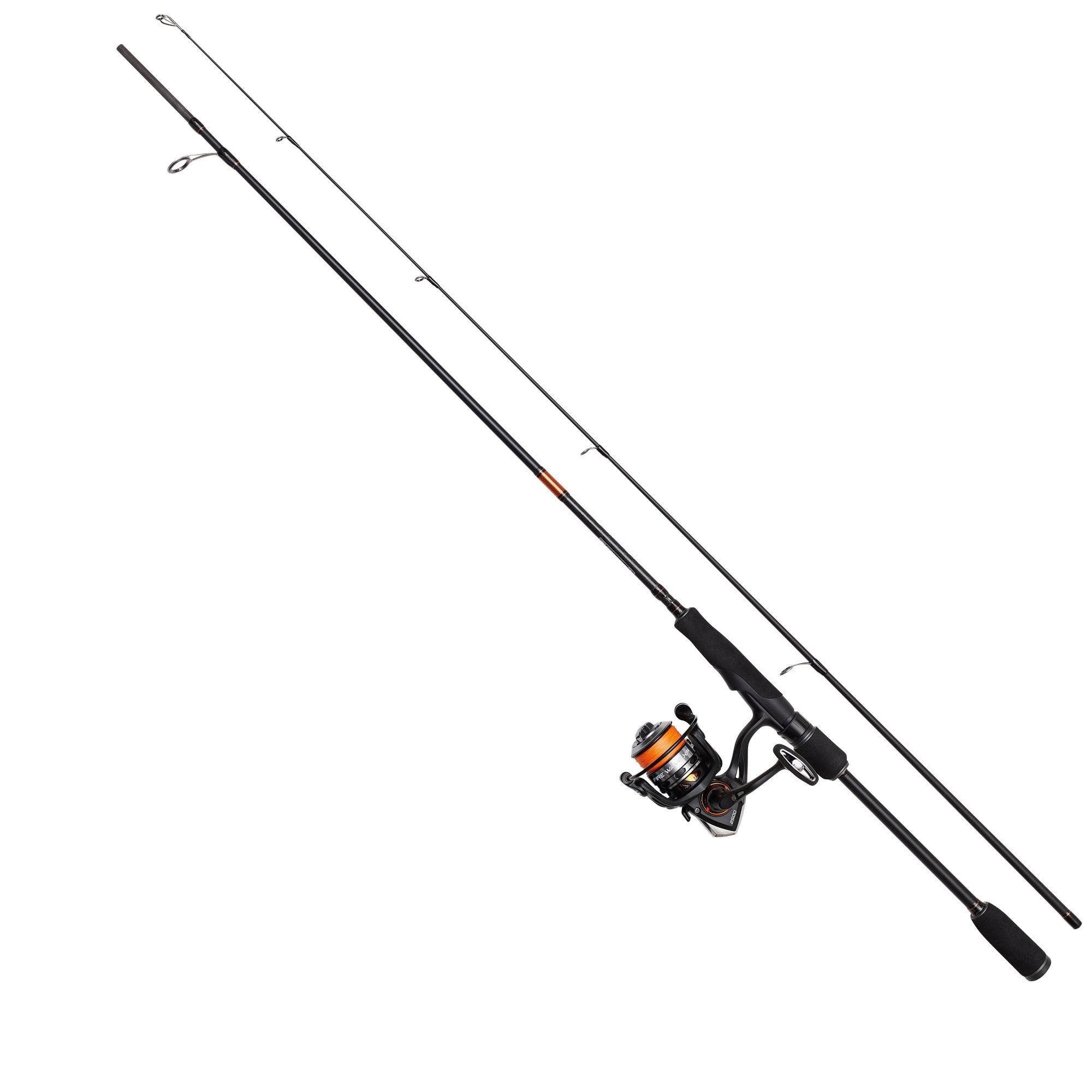 DAM Fishing Spinnrute DAM Set Fire Wave XP Sp Combo - Spin - 7 Größen wählbar - Raubfisch, Modernes Design