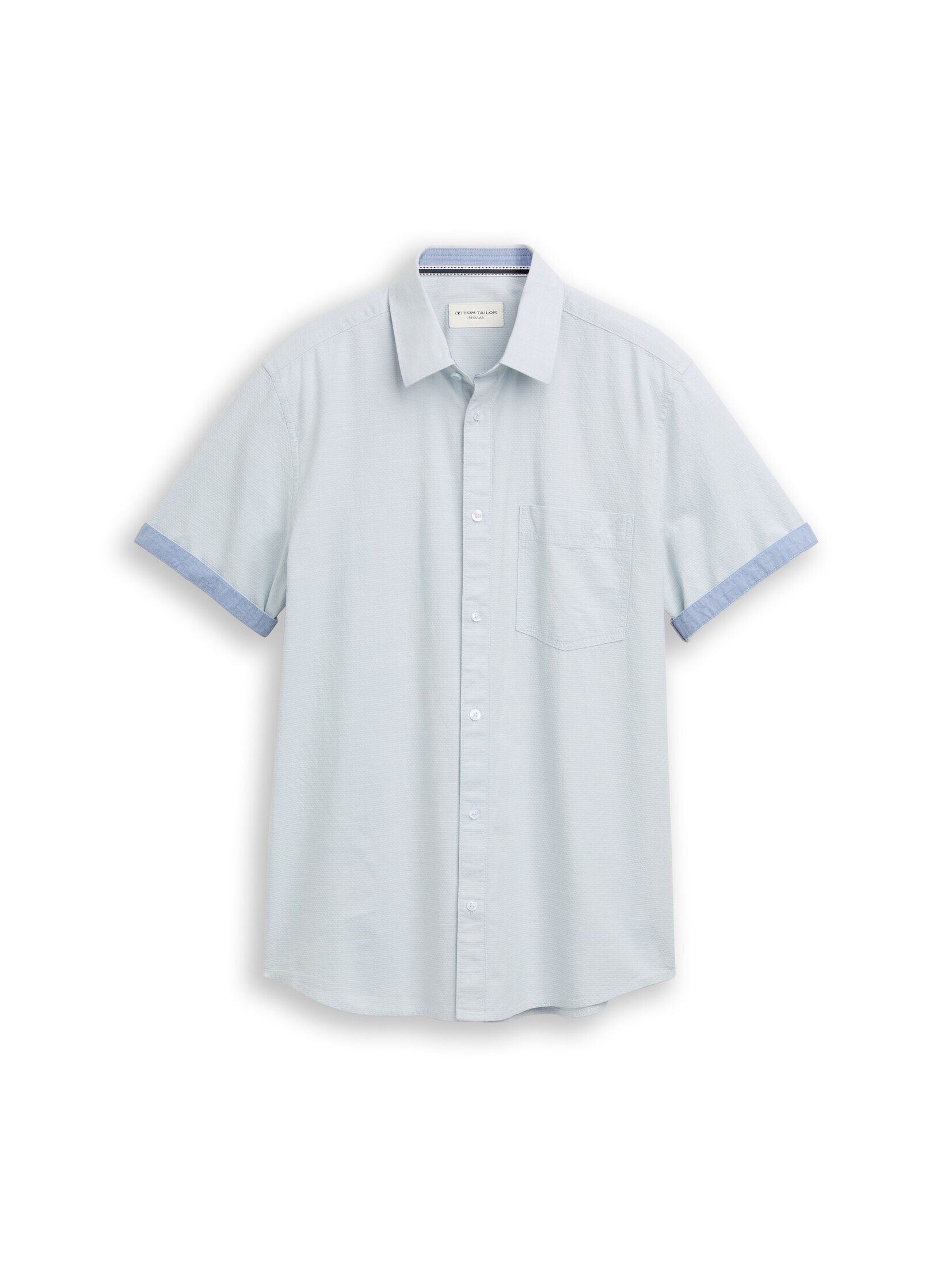 TOM TAILOR Kurzarmhemd Blusen & Shirts Regular Fit Kurzarmhemd mit Brusttasche