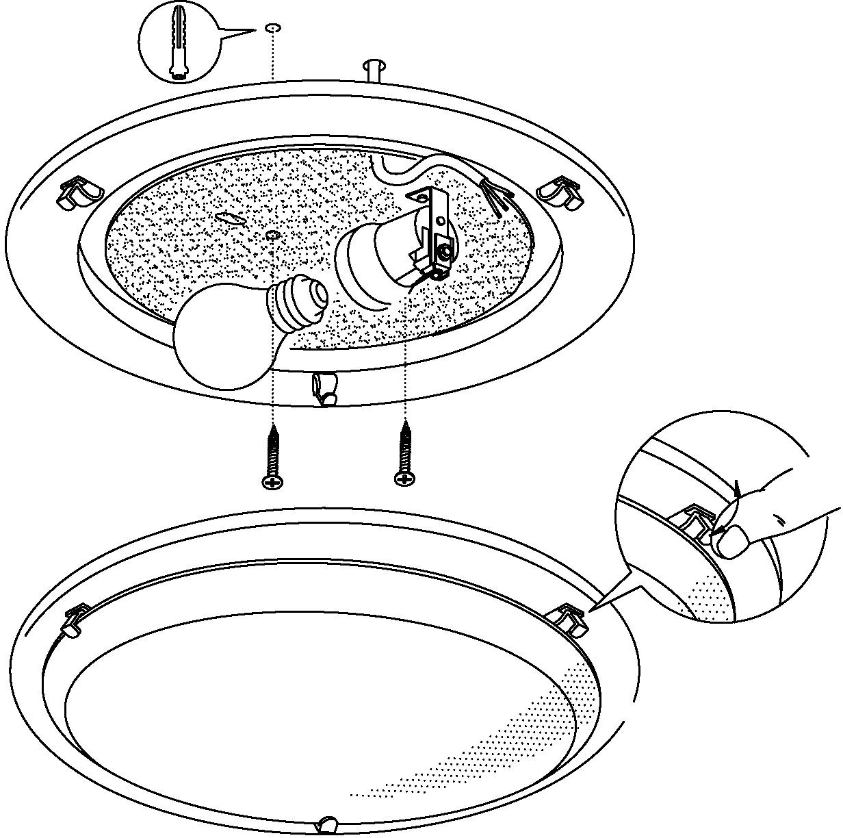 Leuchtmittel, ohne Deckenlampe EGLO PLANET Deckenleuchte 1,