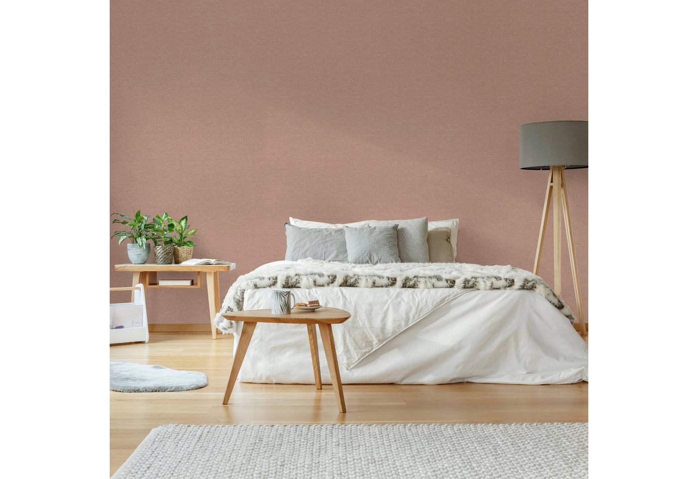 WOW Vliestapete »Textur terra rose«, FSC® zertifiziert, mit lebhaftem Druck, 10 Meter Länge-HomeTrends