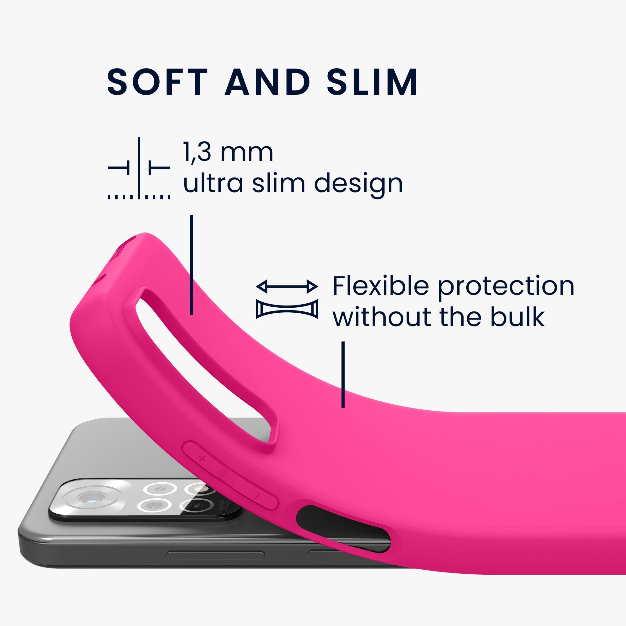 kwmobile Handyhülle Hülle für Xiaomi Redmi Note 11 / Note 11S, Hülle Silikon - Soft Handyhülle - Handy Case Cover