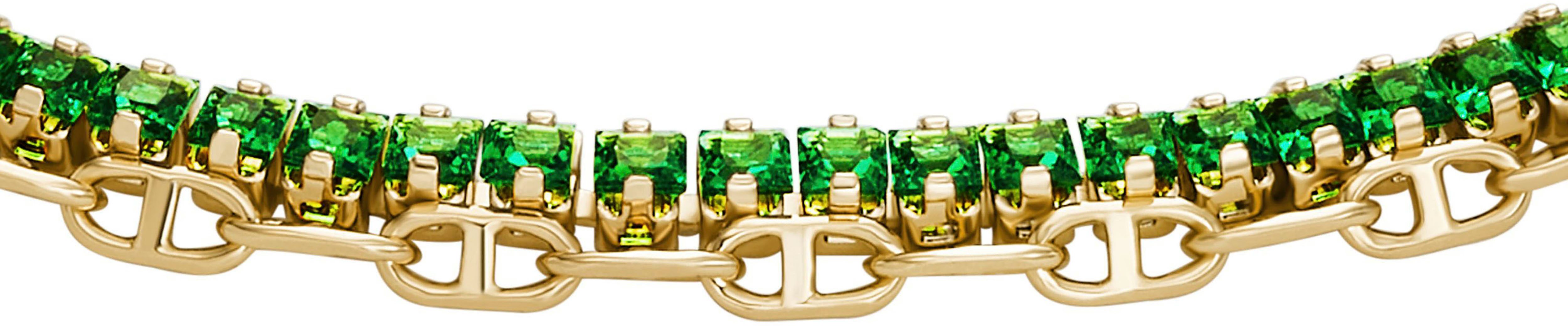 Fossil Armband Schmuck Geschenk Metall Armkette Heritage, mit Glasstein