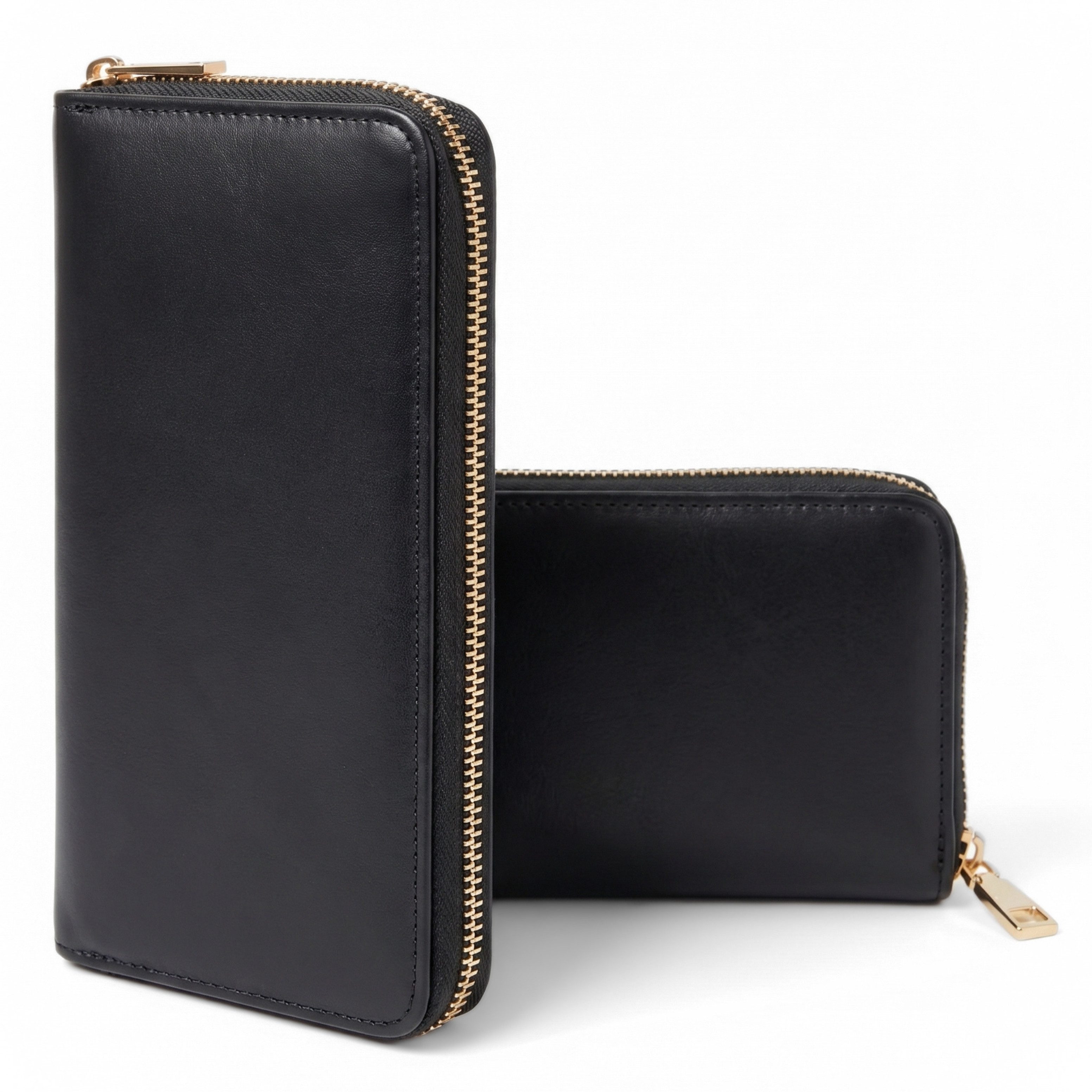 MillyMilk Geldbörse PURA Clutch Damen Groß Leder Optik Portemonnaie - Geldbeutel, Geldbeutel in Premium Leder-Optik mit Handyfach & 16 Karten