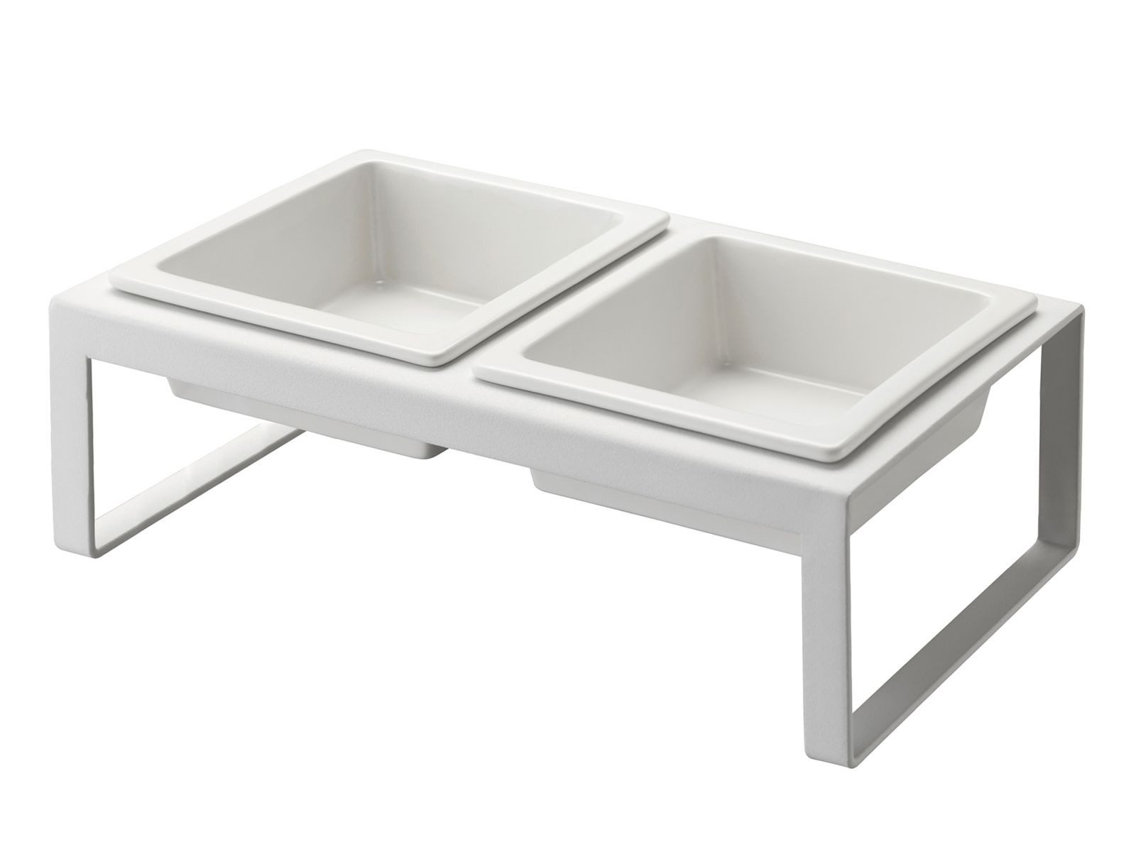 Yamazaki Futternapf Tower Doppelnapf 2 Schalen für Hunde Katzen Metallgestell, Keramik, Fressnapf, Napf, Katzennapf, Hundenapf, Futterstation