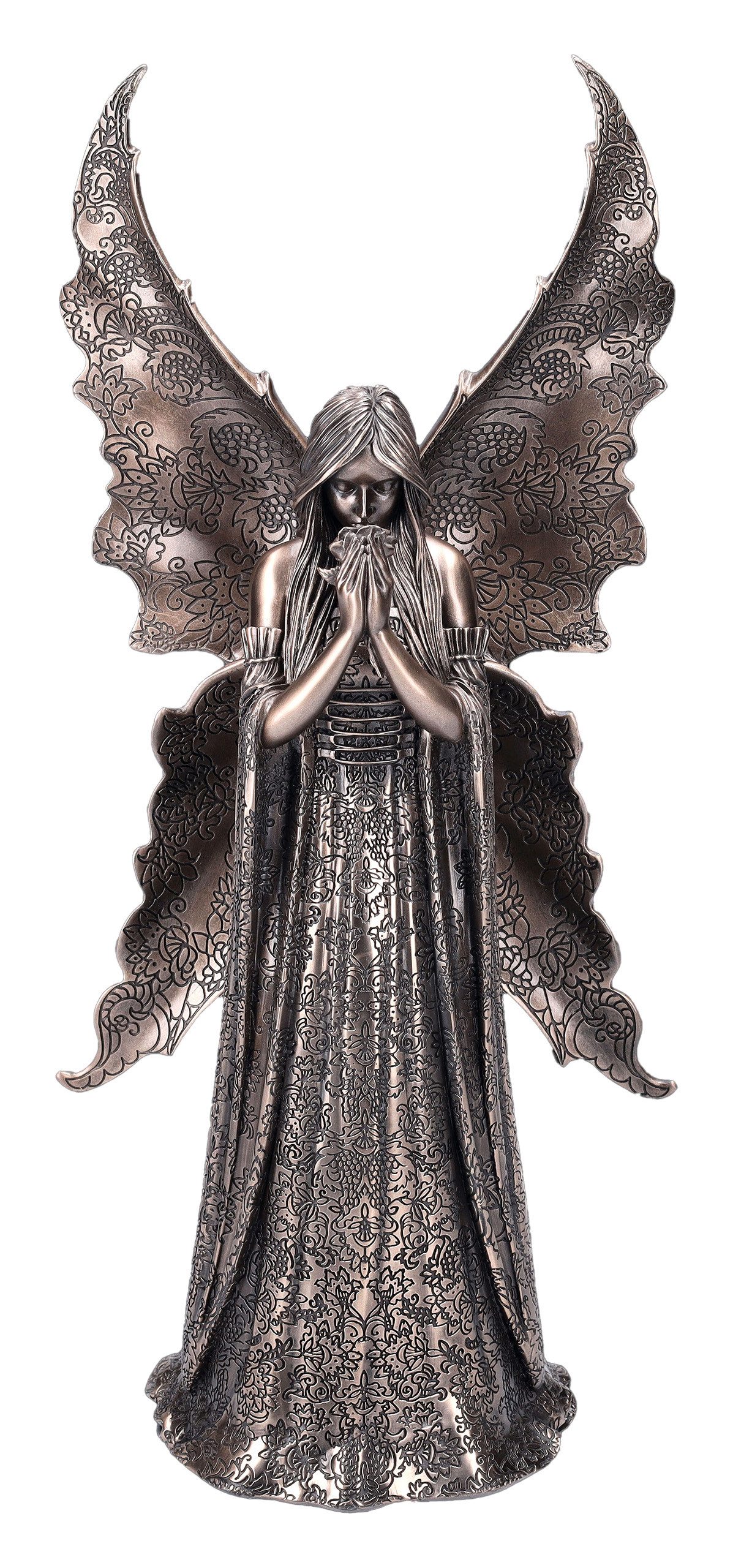 Figuren Shop GmbH Dekofigur Engel Figur - Only Love Remains bronziert - Anne Stokes - Dekofigur
