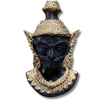Asien LifeStyle Buddhafigur Thailändischer Yak Tempelwächter Kopf Bronze Maske