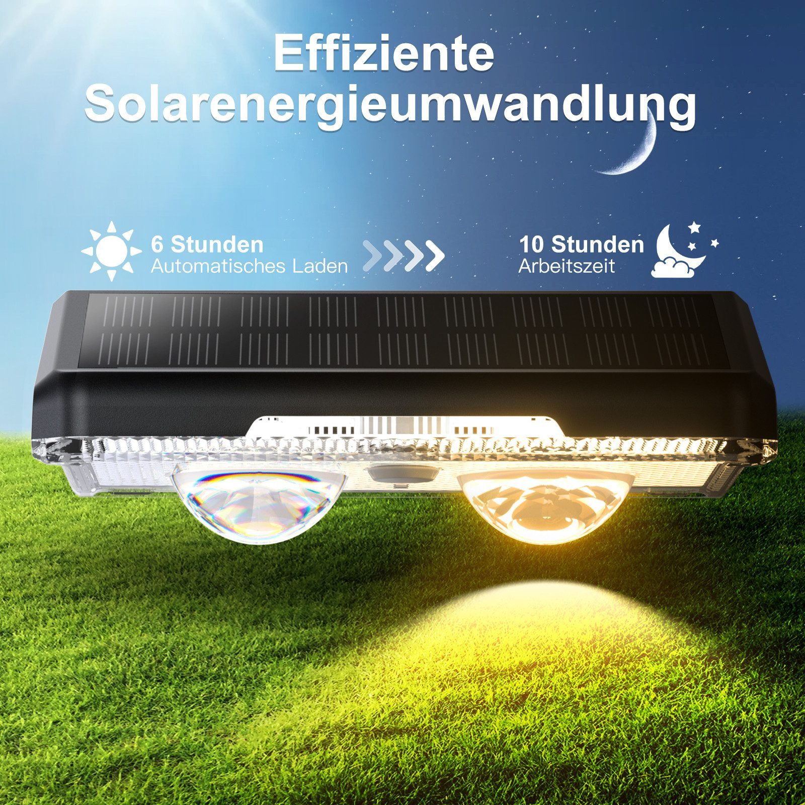 Elegear Außen-Wandleuchte 2/4/8 Stück Solarleuchte, LED günstig online kaufen