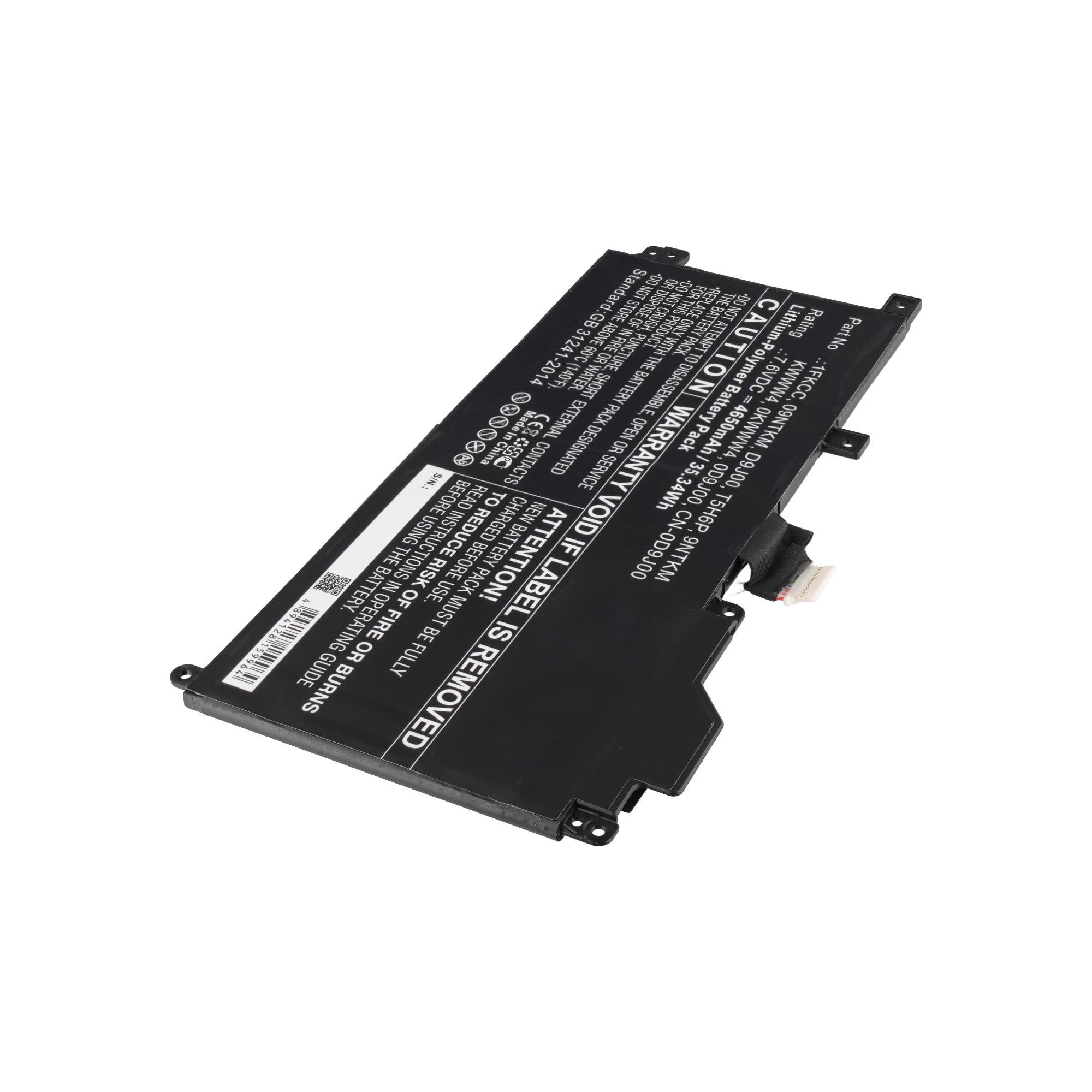 AccuCell Akku passend für Laptop Dell Latitude 7200 2-in-1 Latitude 12 7200 Ty Akku 4650 mAh (7,6 V)