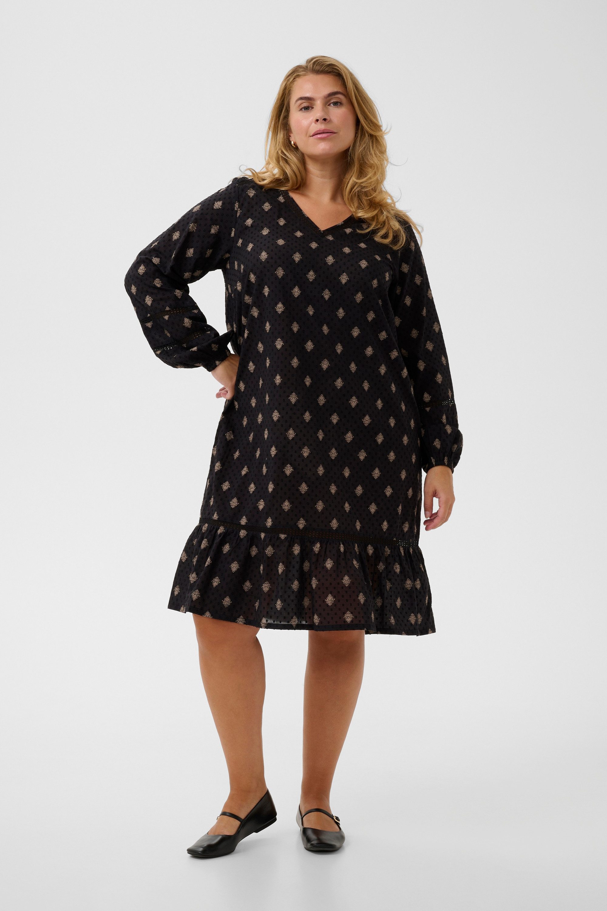 KAFFE Curve Blusenkleid Kleid KCwily Große Größen