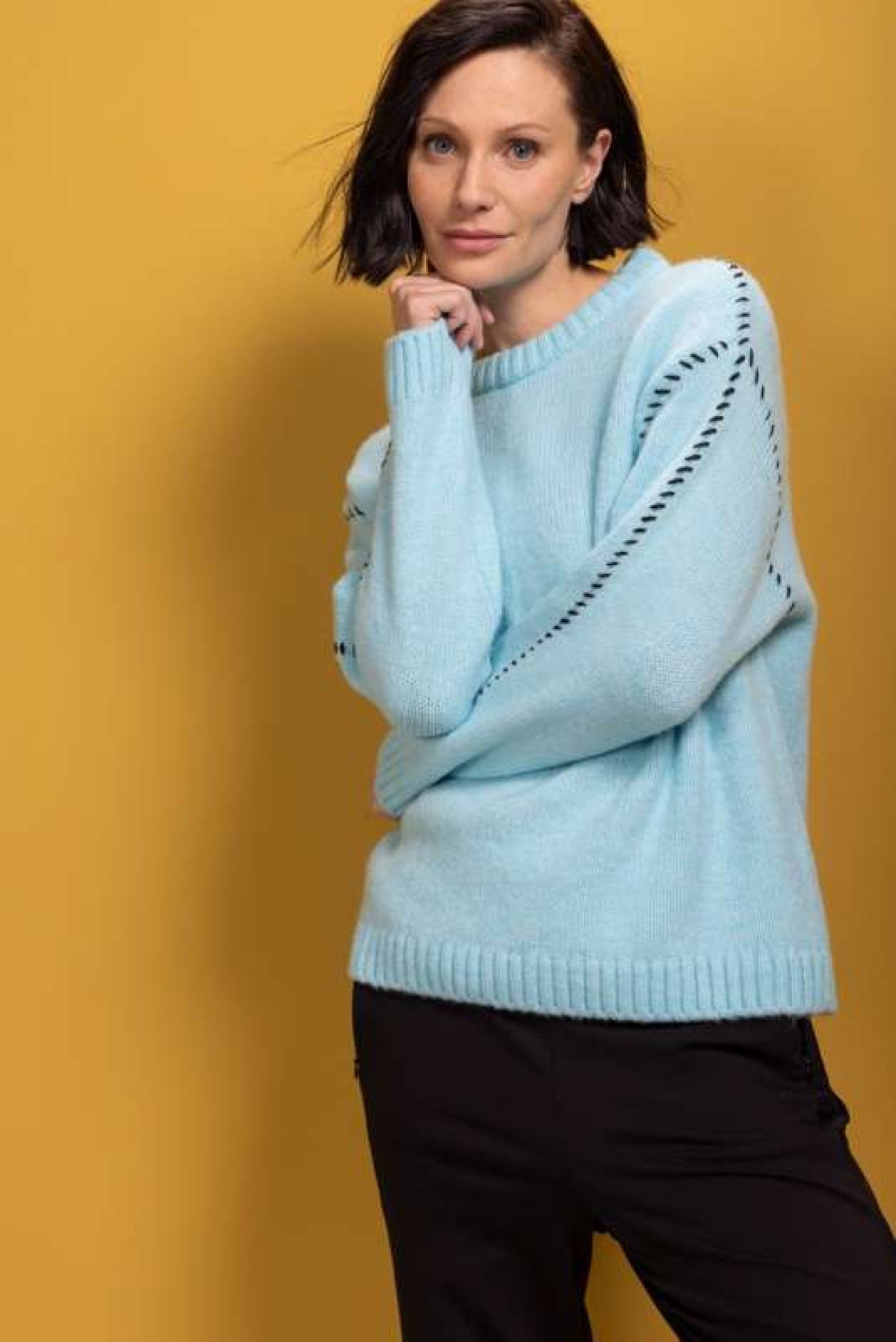 Kenny S. Rundhalspullover PULLOVER HANDSTICH