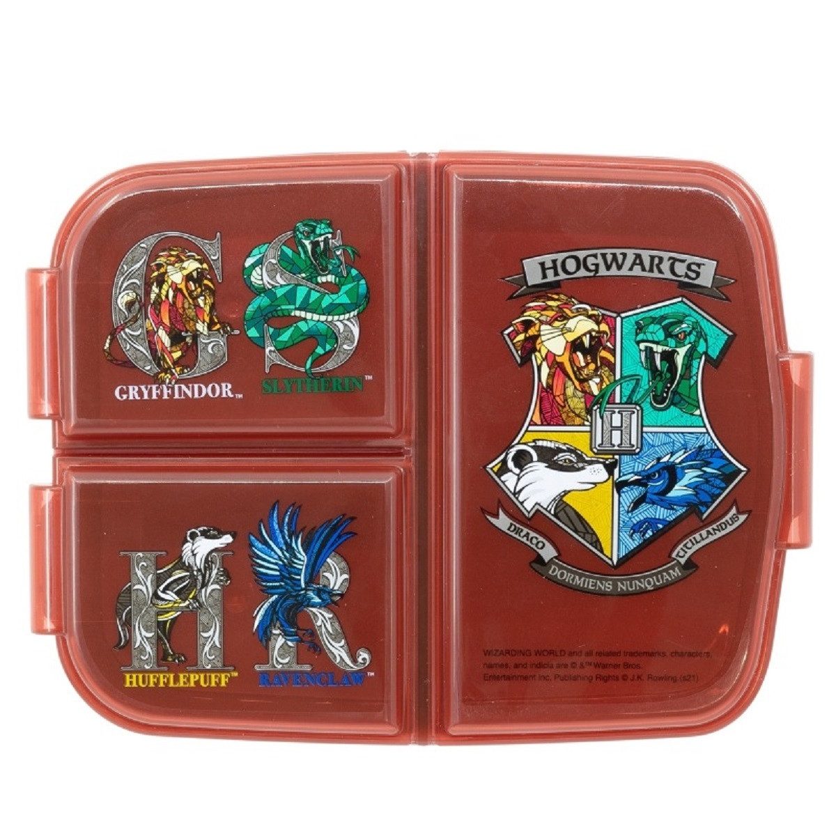 Stor Lunchbox Harry Potter Kinder Brotdose – Lunchbox mit 3 Fächern & tollem Design, (Einteilig), Brotzeitdose