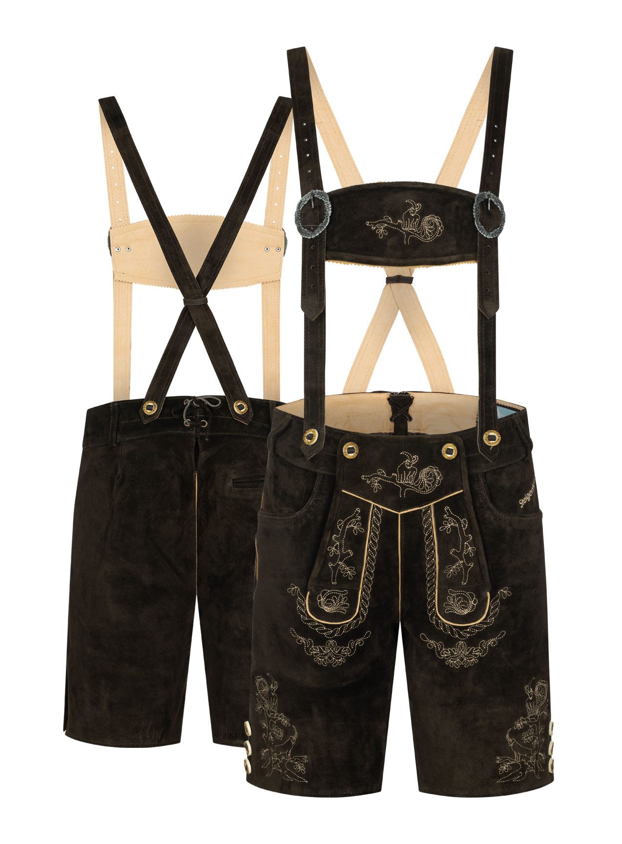 Steigenhöfer Manufaktur Trachtenlederhose Lederhose Herren Tracht kurz - Lu günstig online kaufen