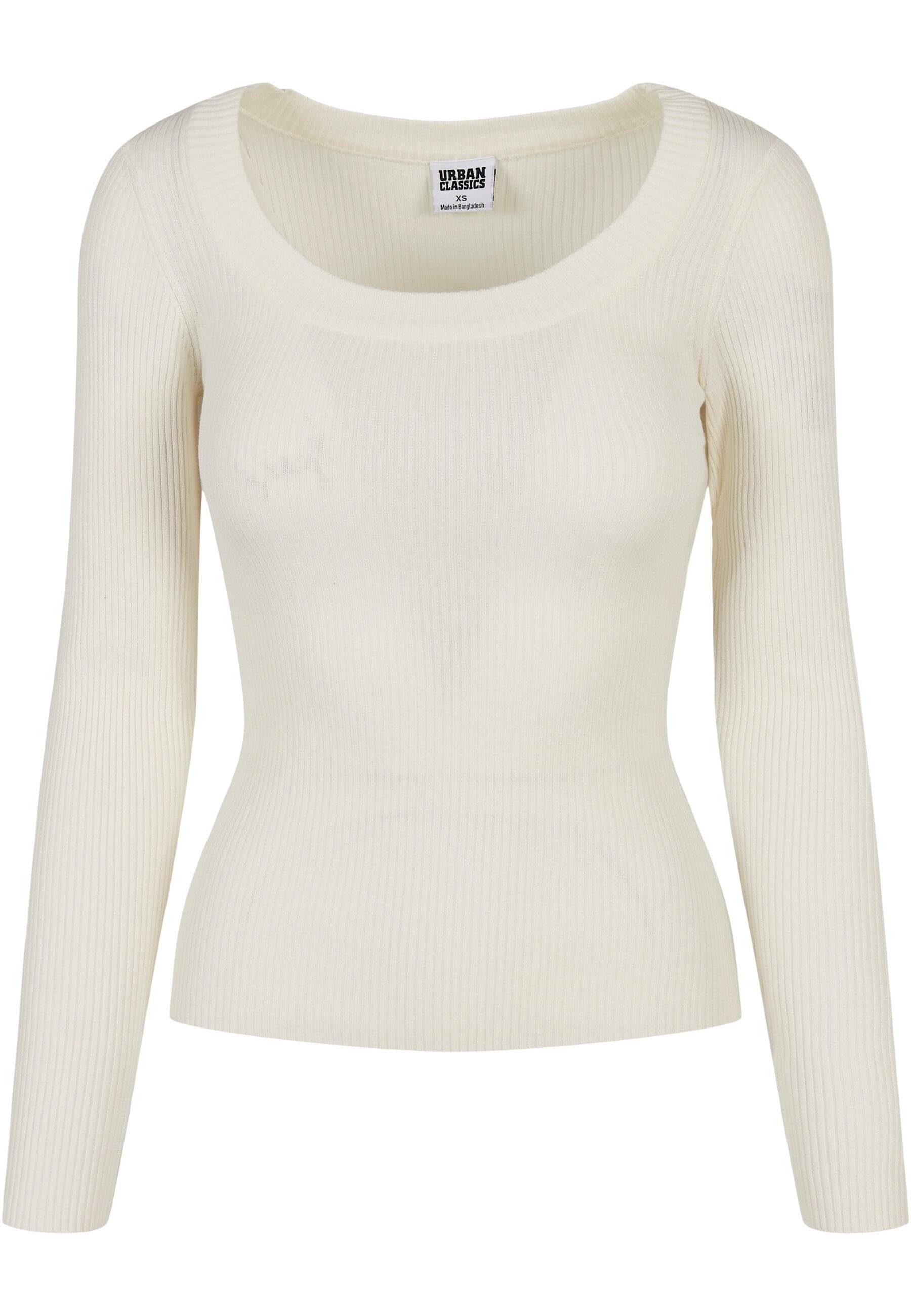 Rundhalspullover Urban Classics Damen Ladies Wide Neckline Sweater