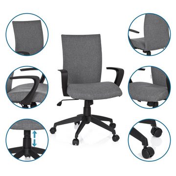 hjh OFFICE Drehstuhl Home Office Bürostuhl SOFT Stoff mit Armlehnen (1 St), Schreibtischstuhl ergonomisch