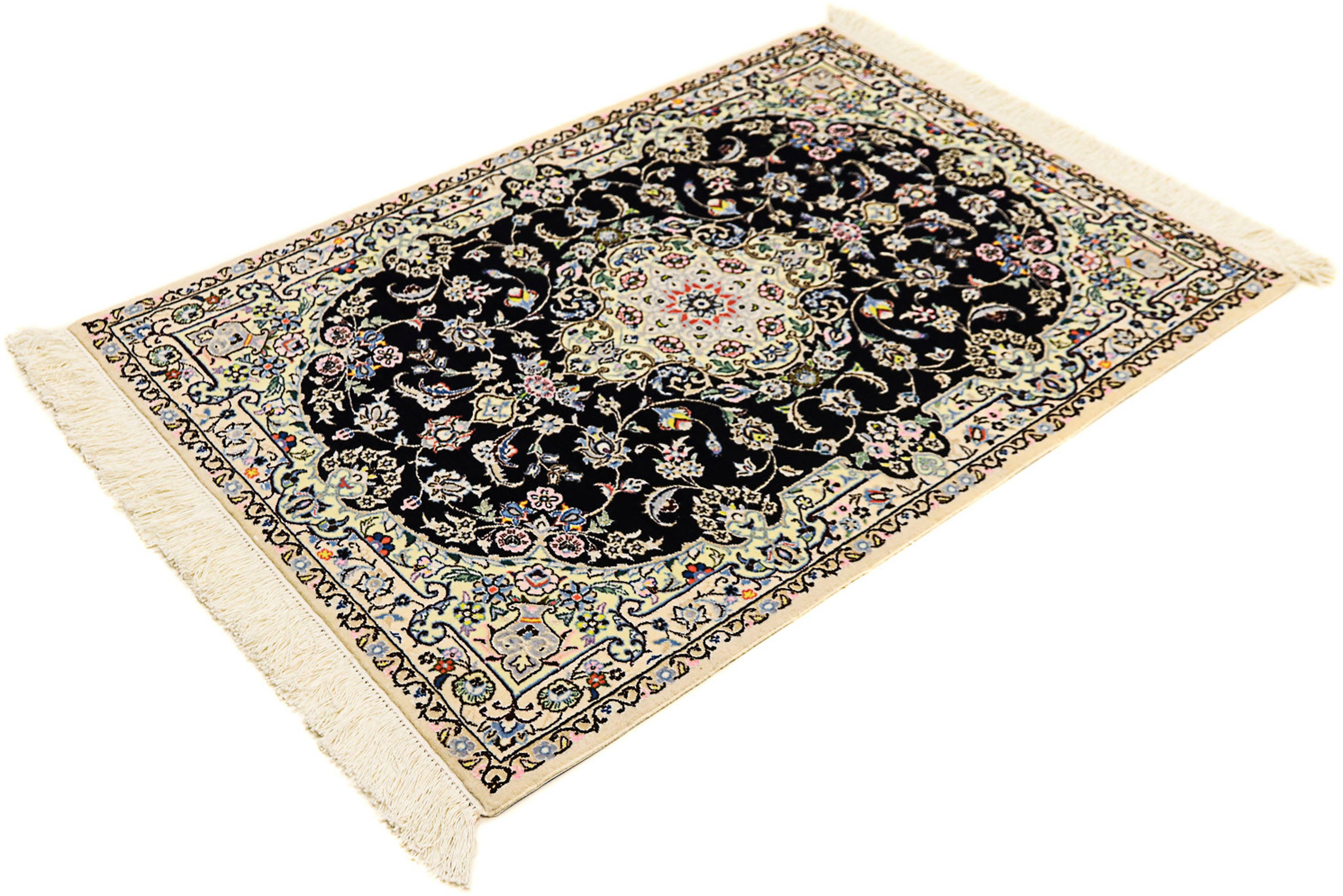 Orientteppich Perser - Nain - Premium - 117 x 80 cm - dunkelblau, morgenland, rechteckig, Höhe: 6 mm, Wohnzimmer, Handgeknüpft, Einzelstück mit Zertifikat