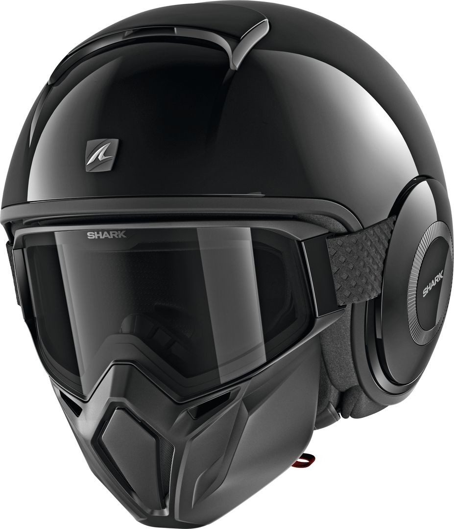 Shark Motorradhelm Street-Drak Blank Jethelm, vorbereitet für Kommunikationssystem