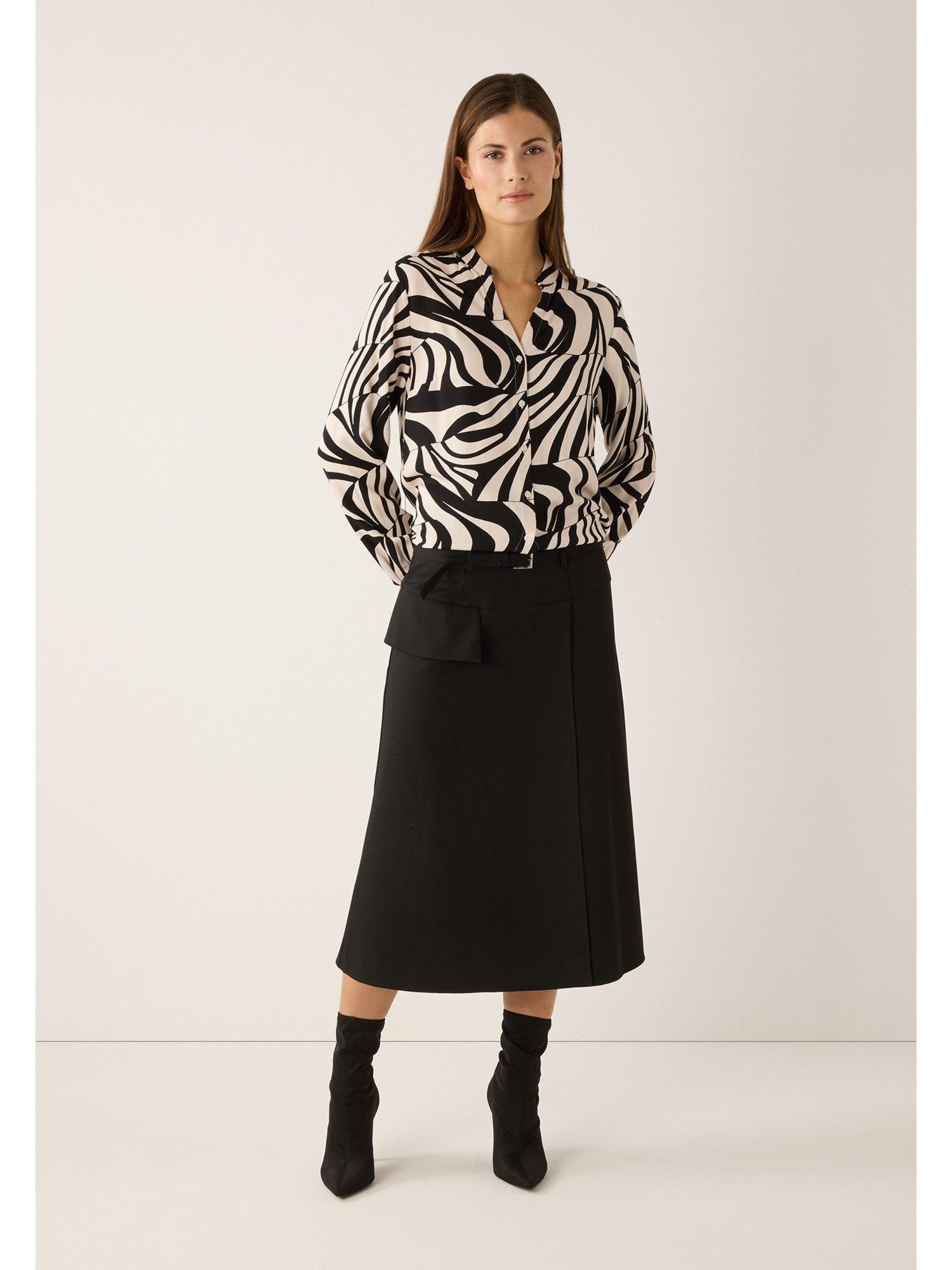 MORE&MORE Langarmbluse stylishe Langarmbluse, Alloverprint günstig online kaufen