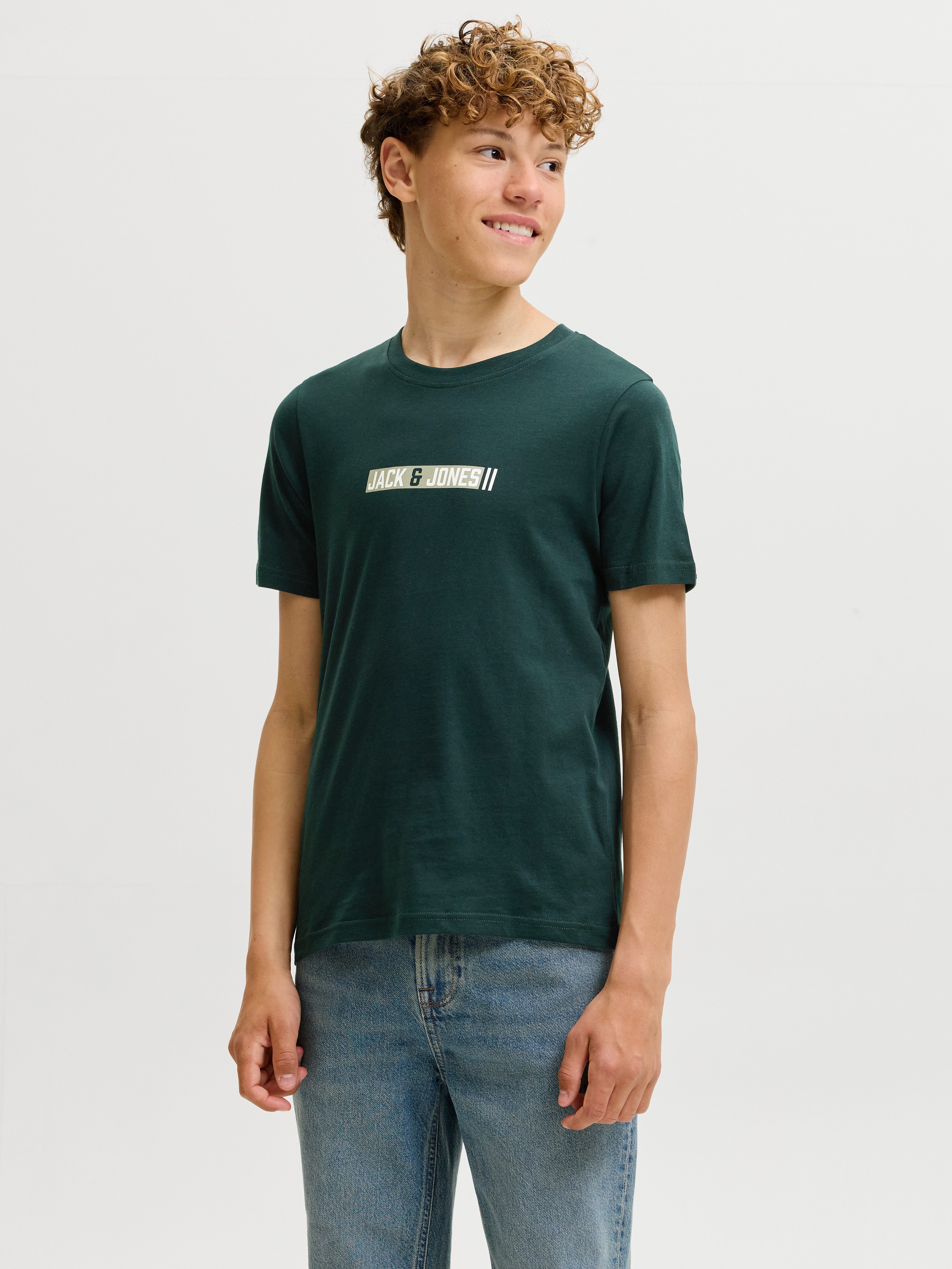Jack & Jones Junior T-Shirt JJMUNK TEE SS CREW NECK SN JNR Baumwolle, regular fit