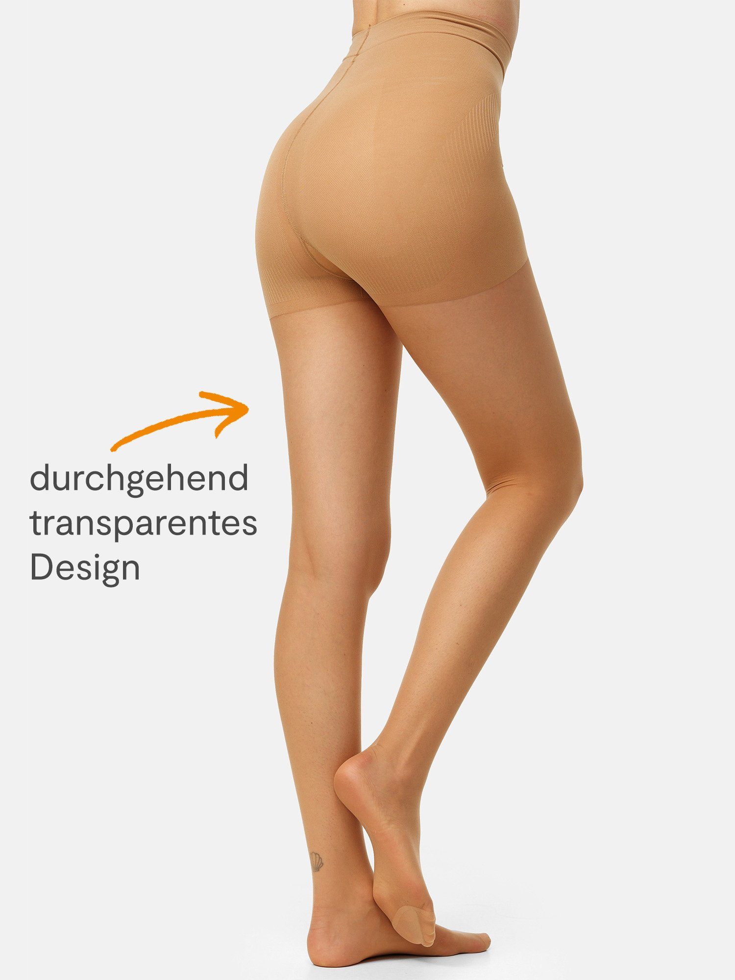 Nur Die Feinstrumpfhose Goodbye Laufmaschen Shape 20 DEN Damen (1er/3er/6er/9er Pack 1 St) nylon transparent Fein-strumpfhose durchsichtig frauen multipack