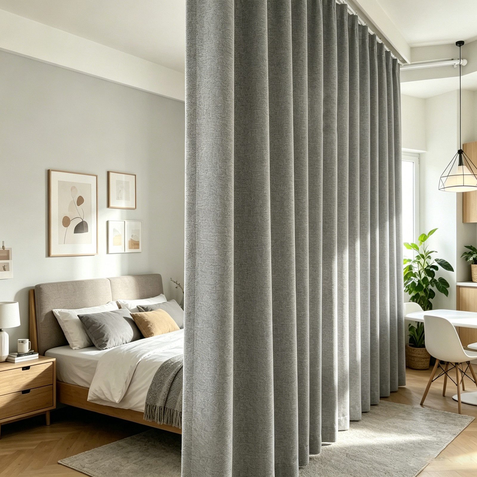 Lapamax Verdunkelungsvorhang XXL Verdunkelungsvorhang mit Deckenschiene, 254 cm breit, 1-teilig (1 St), Hakenaufhängung, verdunkelnd, Polyester, Biegsame Schiene, dichter Stoff und Zubehör für flexible Raumteilung