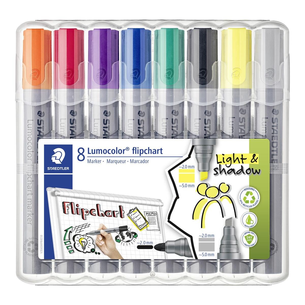 STAEDTLER Marker STAEDTLER 356 SWP8 Lumocolor Flipchart-Marker 356/356B, 8er Etui