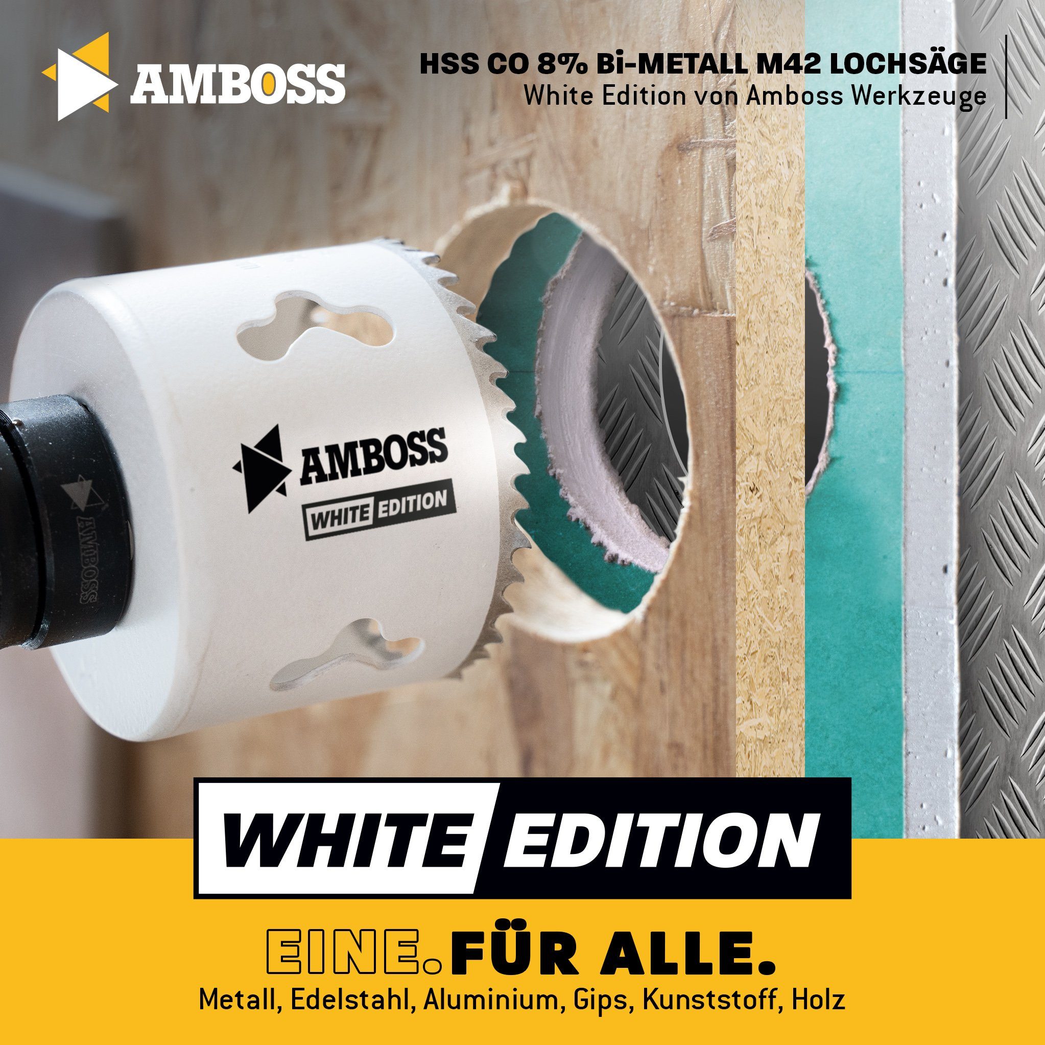Amboss Werkzeuge Lochsäge Amboss BiMetall M42 Lochsäge 68 mm mit