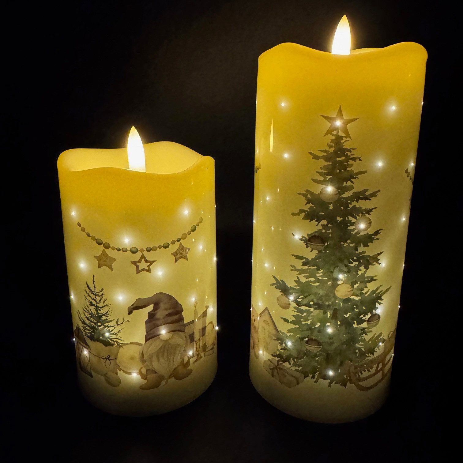 Online-Fuchs LED-Kerze - 2er Set Motivkerzen günstig online kaufen