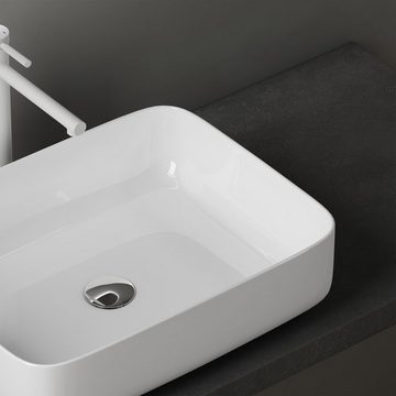 doporro Aufsatzwaschbecken Keramik Waschbecken Gäste WC Handwaschbecken Waschtisch Brüssel106