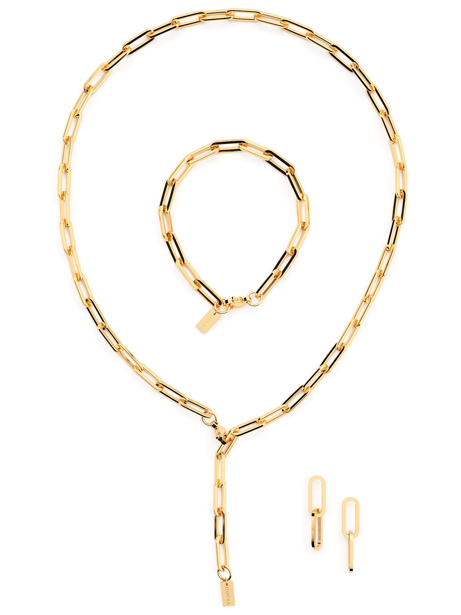 THIORA Schmuckset 'Island Links' Schmuckset Damen – Halskette, Armband, Ohr günstig online kaufen