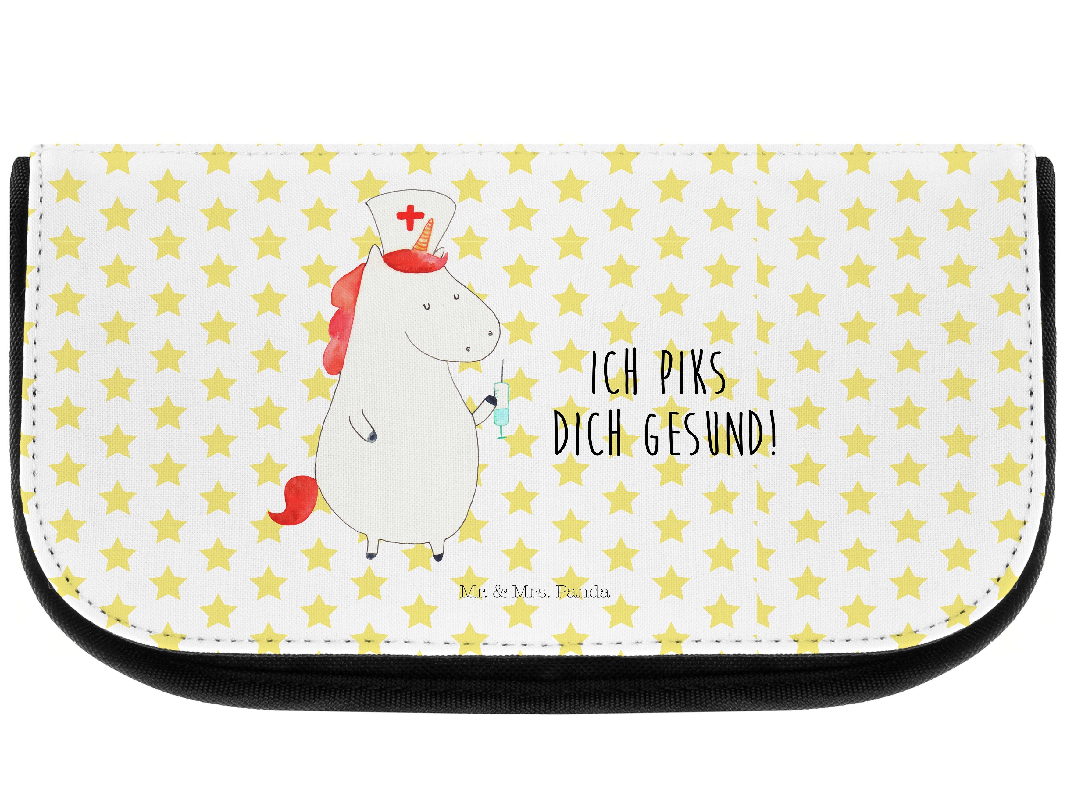 Mr. & Mrs. Panda Kosmetiktasche (1-tlg) - - Weiß E Geschenk, Schminktasche, Unicorn, Einhorn Krankenschwester