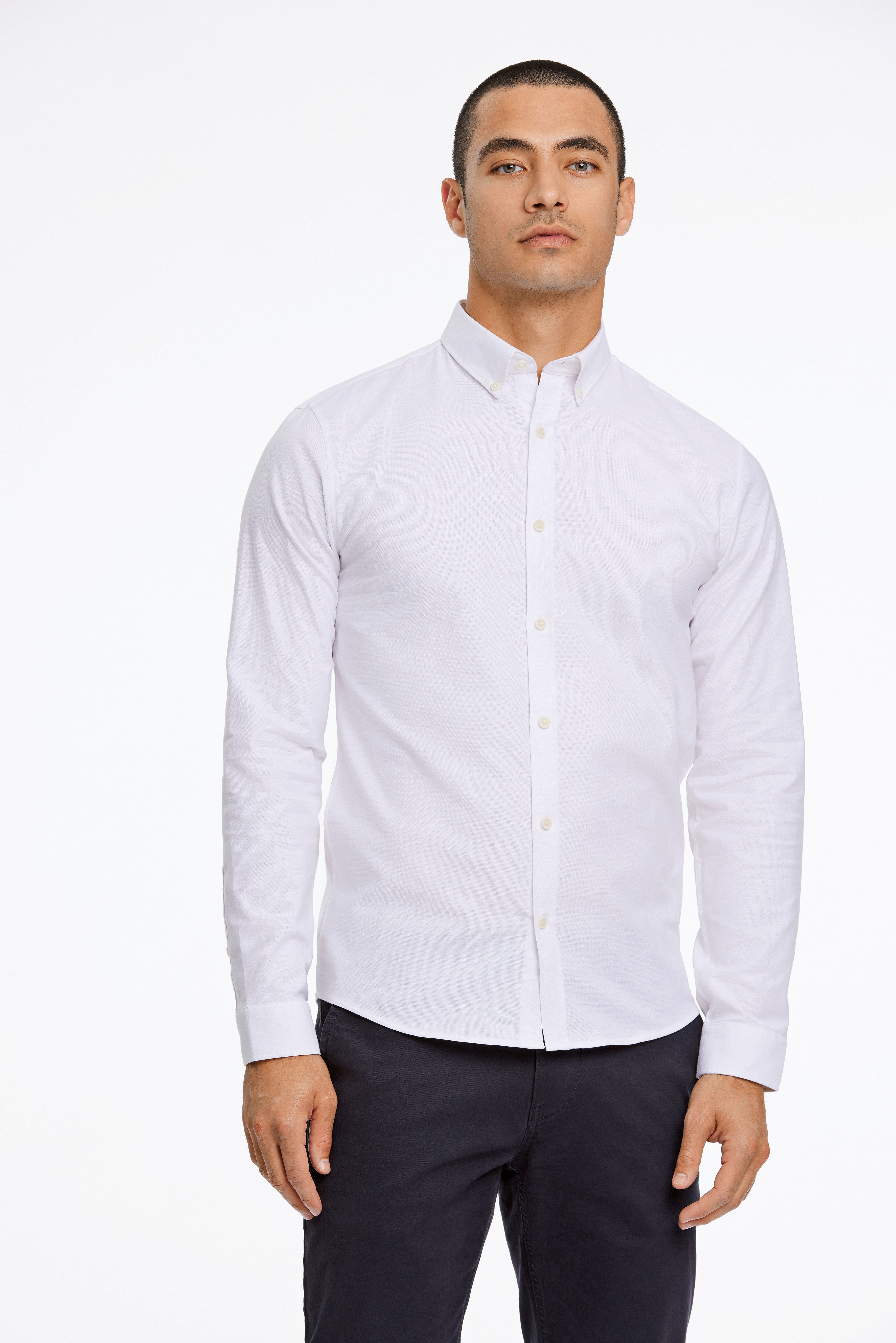 LINDBERGH Langarmhemd mit Button-Down-Kragen