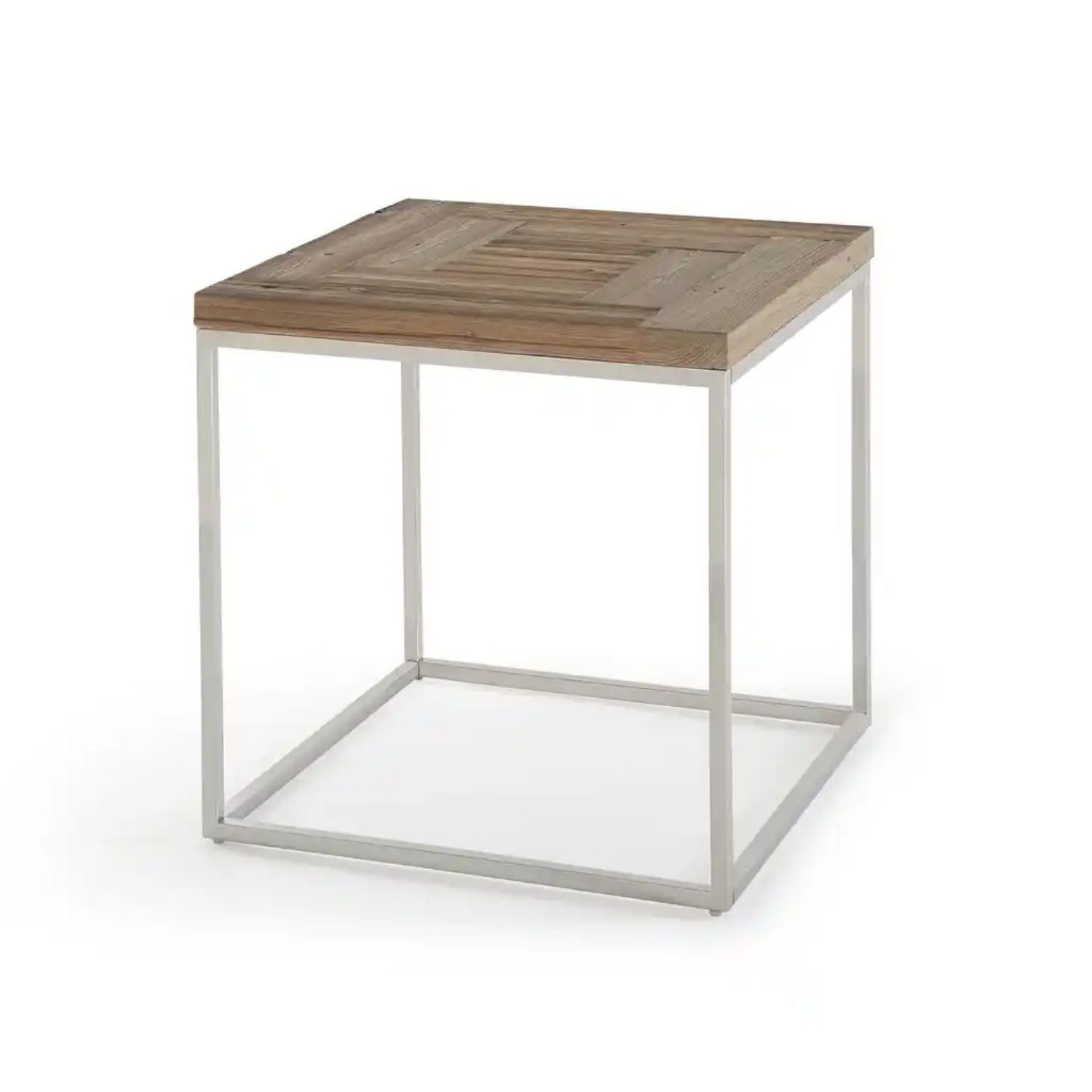 mukuhi Beistelltisch BEISTELLTISCH Ace Altholz Tanne Edelstahl 61x61 cm