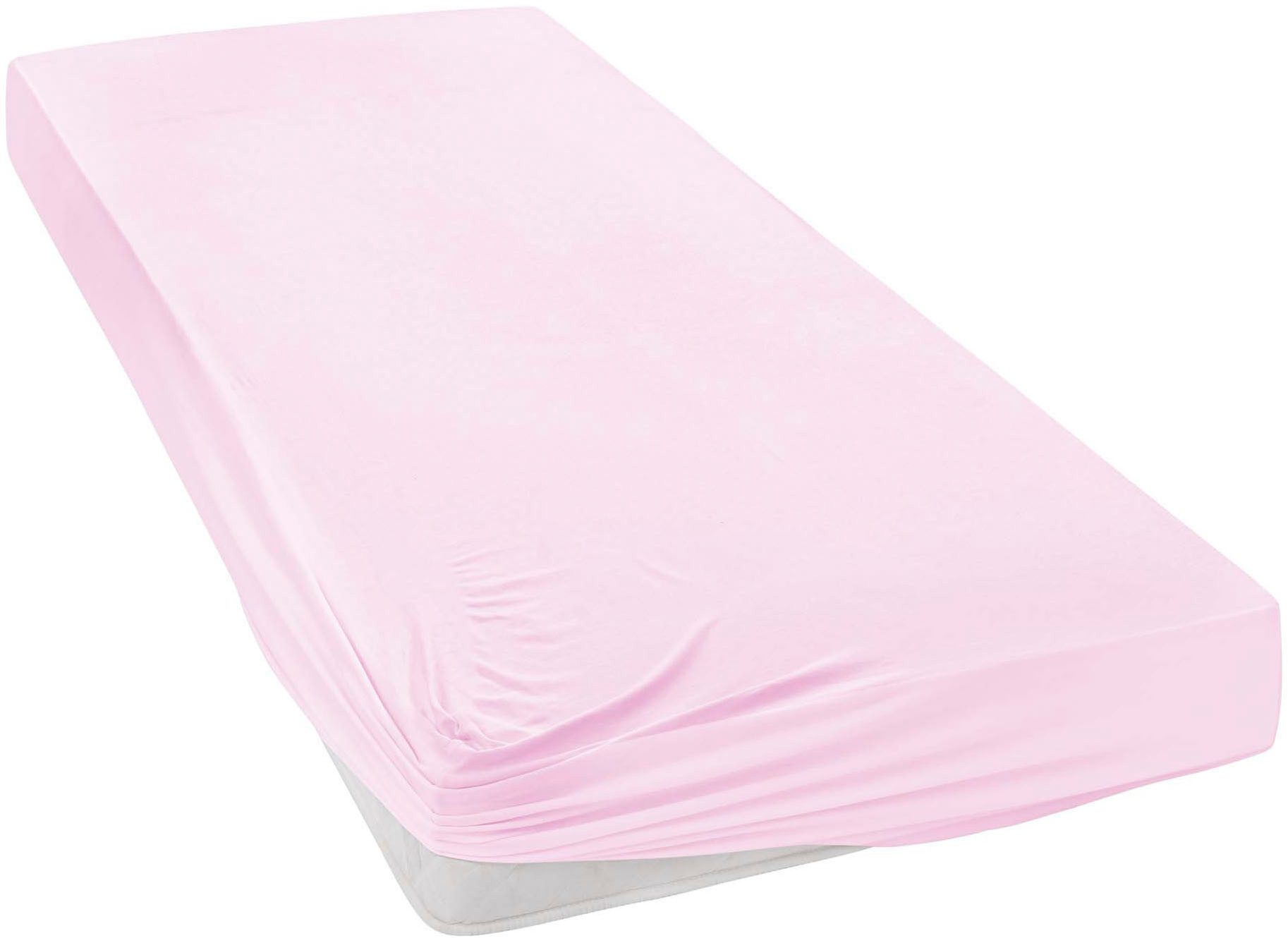 Janine Spannbettlaken ELASTIC 5002 Jersey Bettlaken mit Elasthan, 190 g/m², Jersey-Elasthan, Gummizug: rundum, (1 Stück), für Matratzen bis 35 cm Höhe, 95% Baum – Bild 2 von 5