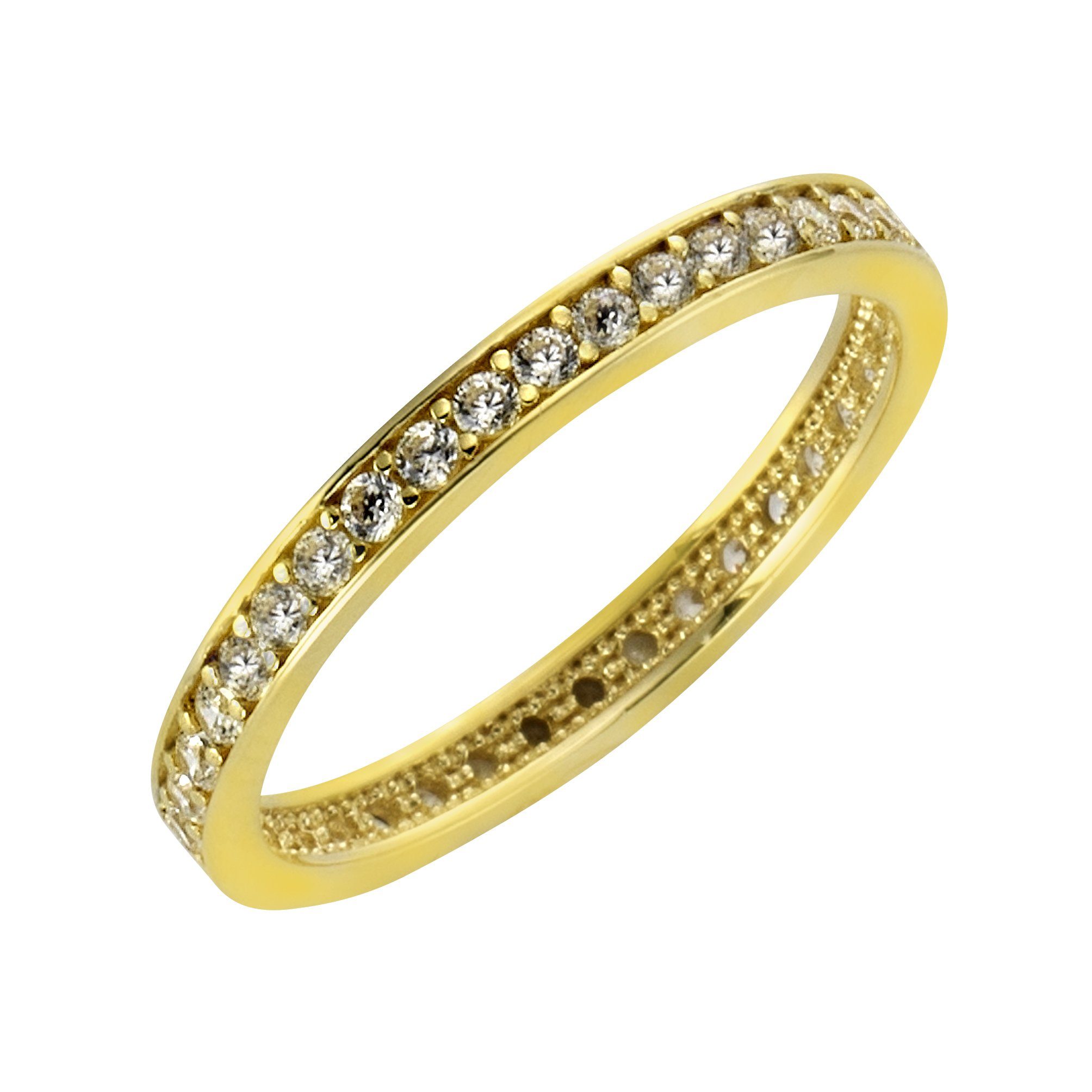 Fascination by Ellen weiß Fingerring Zirkonia K. Memoirering 375 Gold