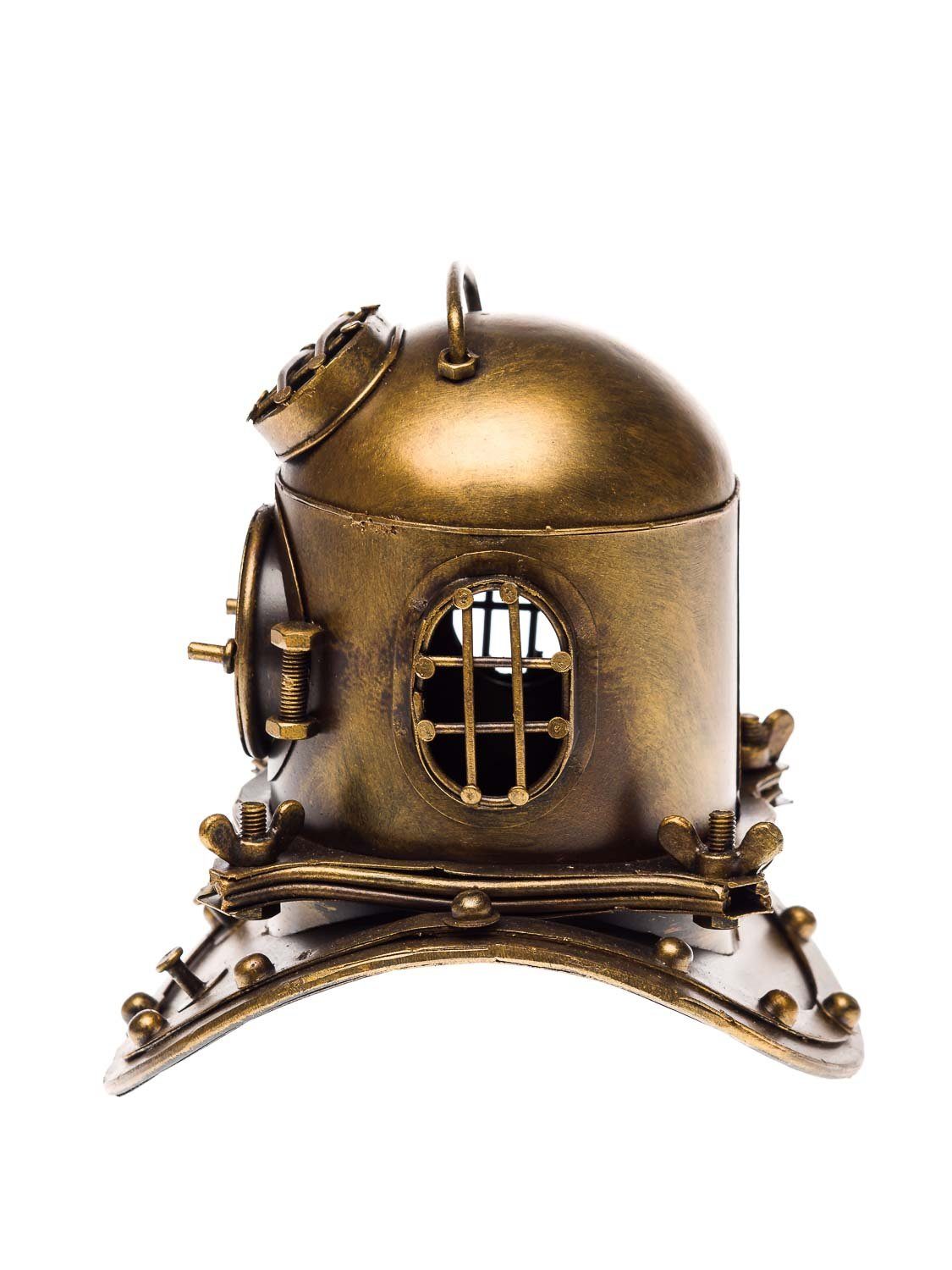 Taucherglocke Antik-St Dekoration Aubaho Marine Taucherhelm Tiefsee Dekoobjekt 18cm Helm