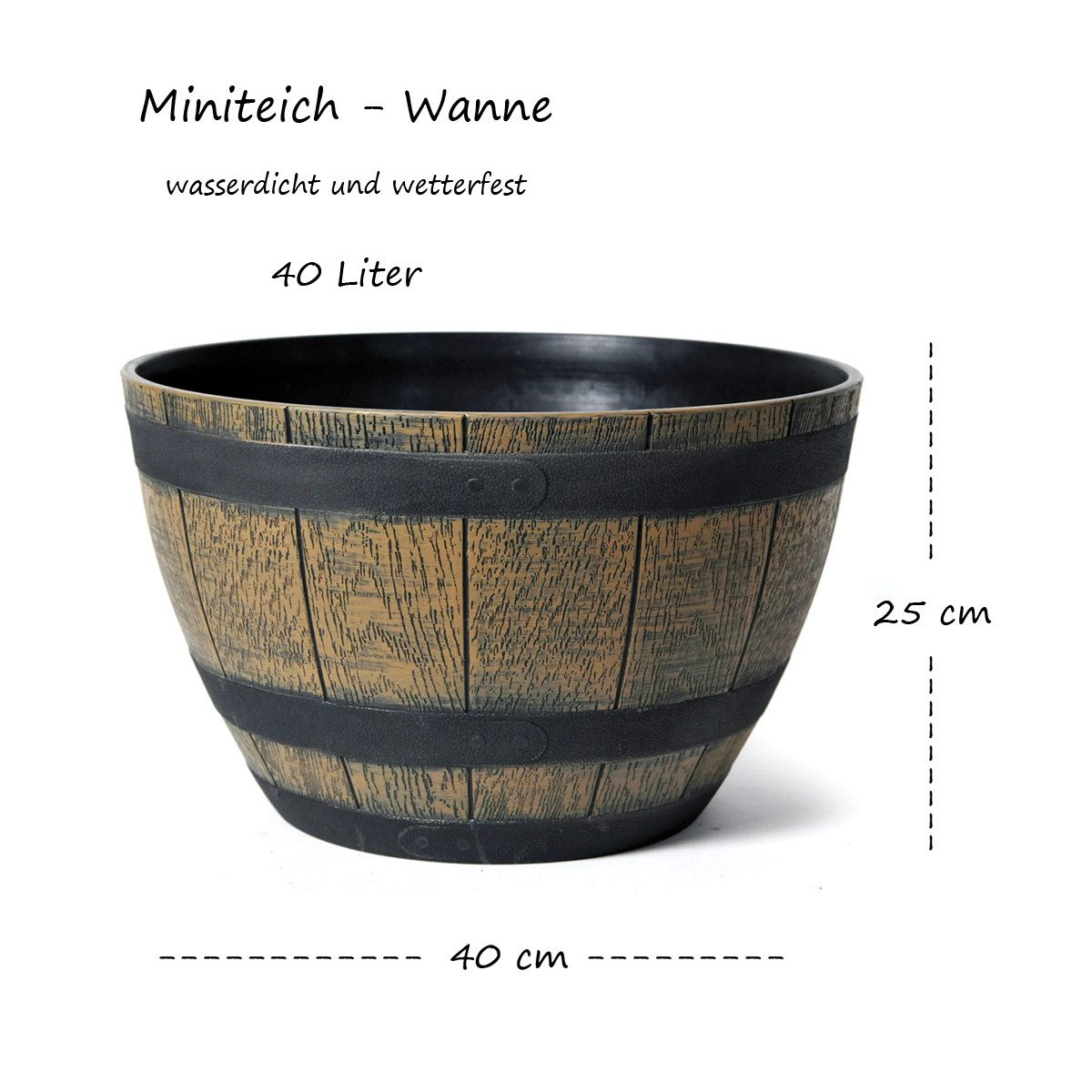 LB H&F Lilienburg Fertigteich Miniteich Wanne günstig online kaufen