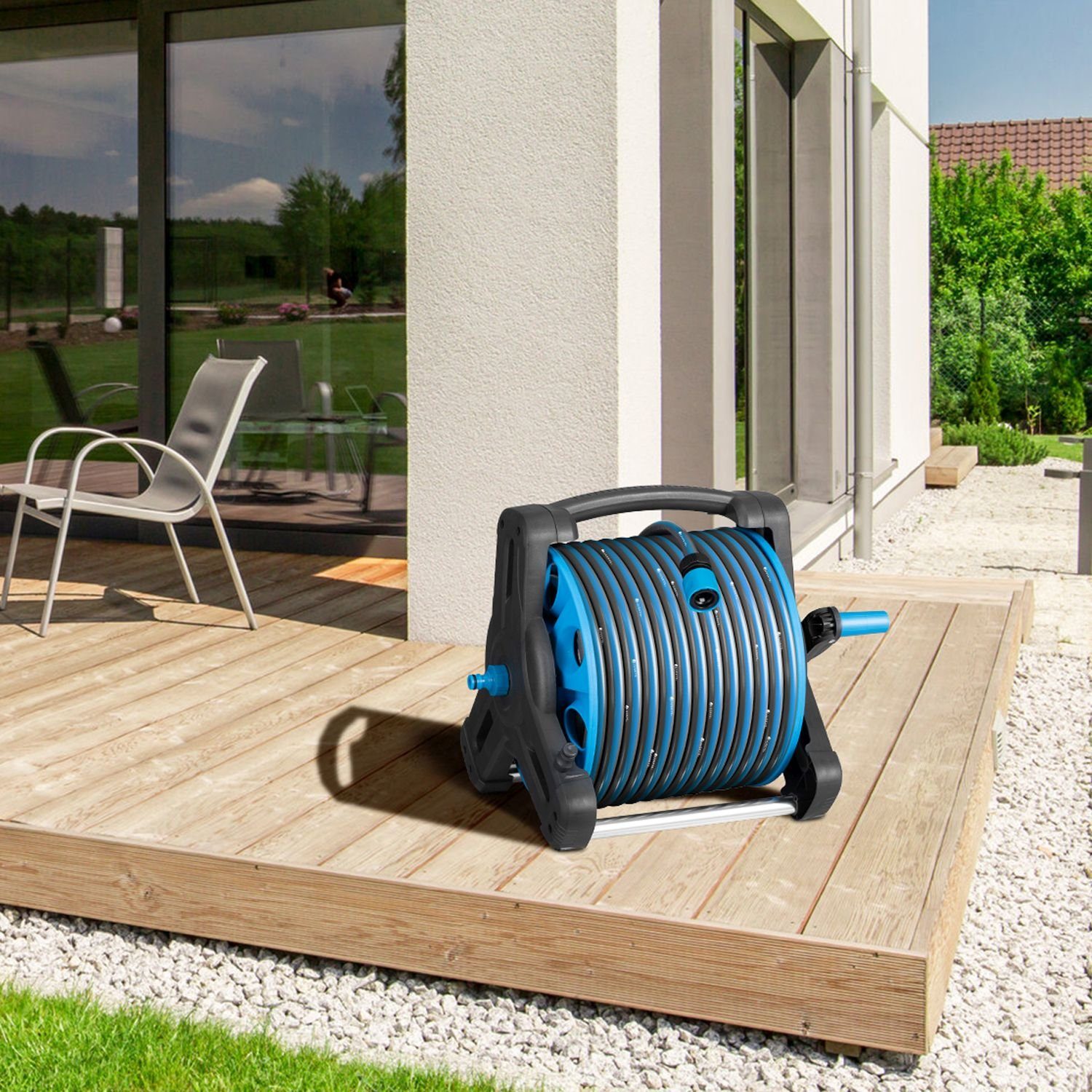 Juskys Schlauchtrommel Basic, 30 m, Multifunktionsbrause, günstig online kaufen