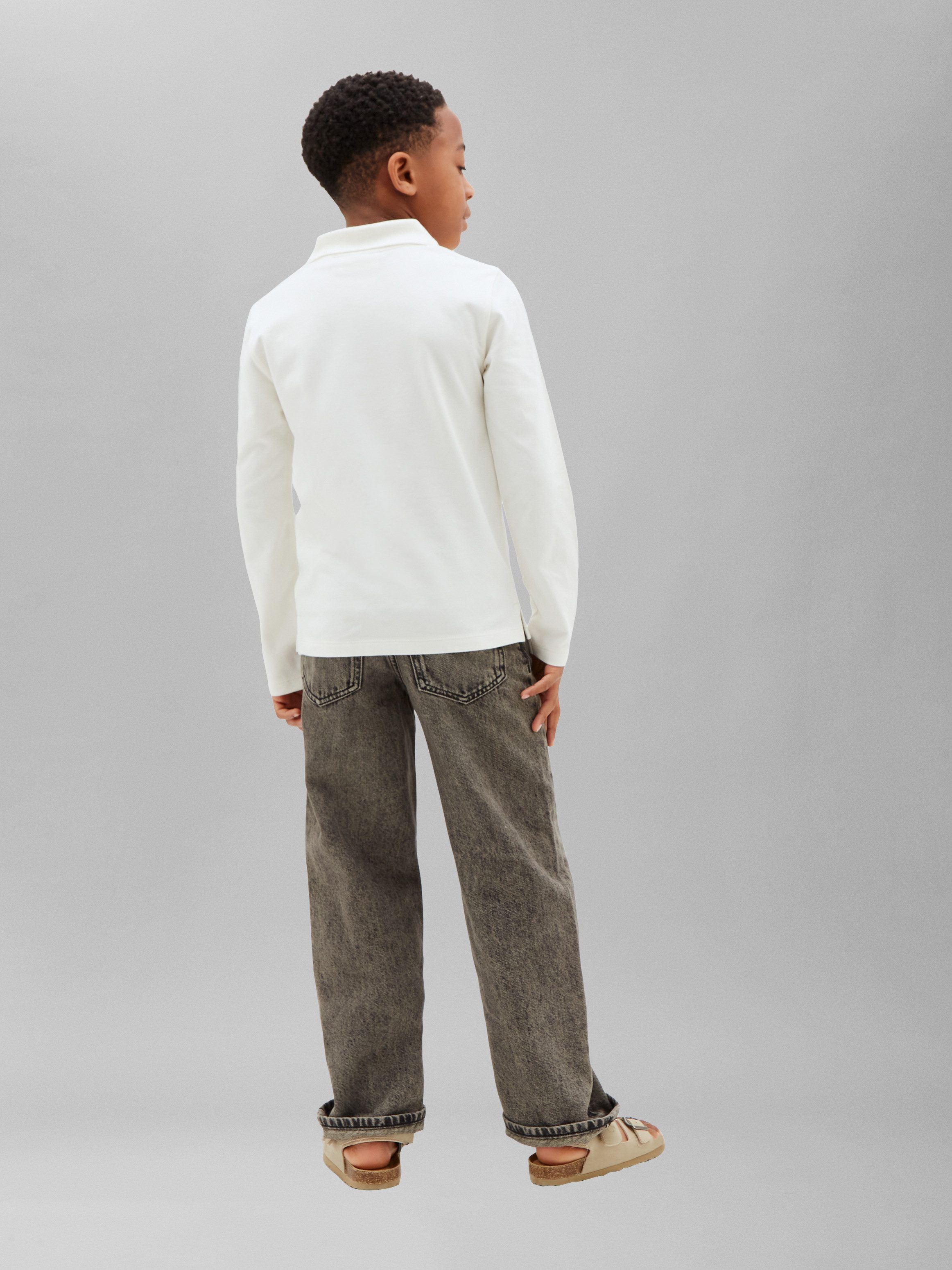 Calvin Klein Jeans Langarm-Poloshirt SOLID PIQUE POLO Regular fit mit Polokragen