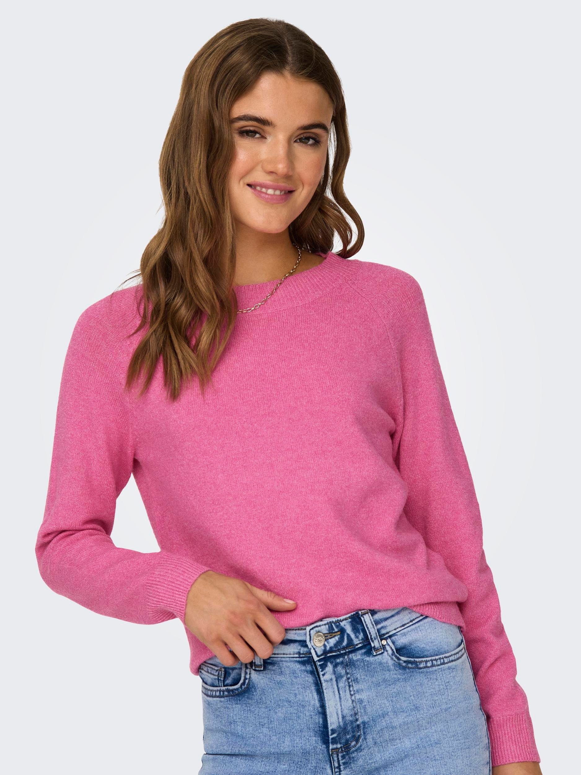 PULLOVER ONLY L/S Strickpullover NOOS Pink KNT LIFE Azalea ONLRICA